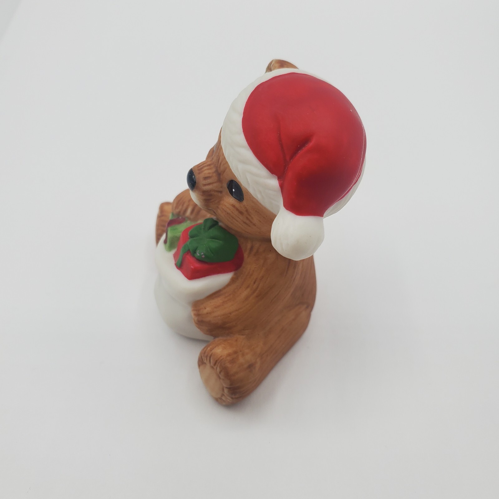 Homco Teddy Bear of the Month DECEMBER 1413 Miniature Figurine Christmas Santa