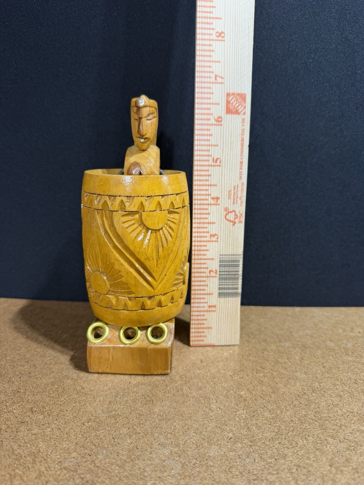 Vintage Naked Barrel Man Ethnic Adult Figurine Gag Gift Pencil Holder