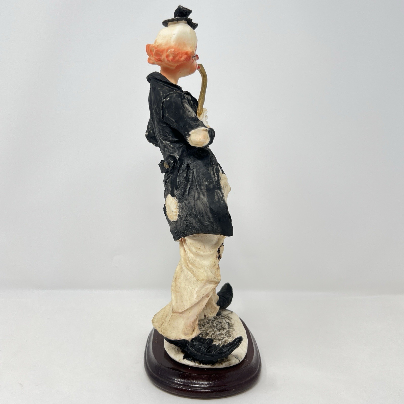 Vintage Pucci Or R. Ferolanza Style Hobo Clown Figurine Playing Saxophone 11.5”
