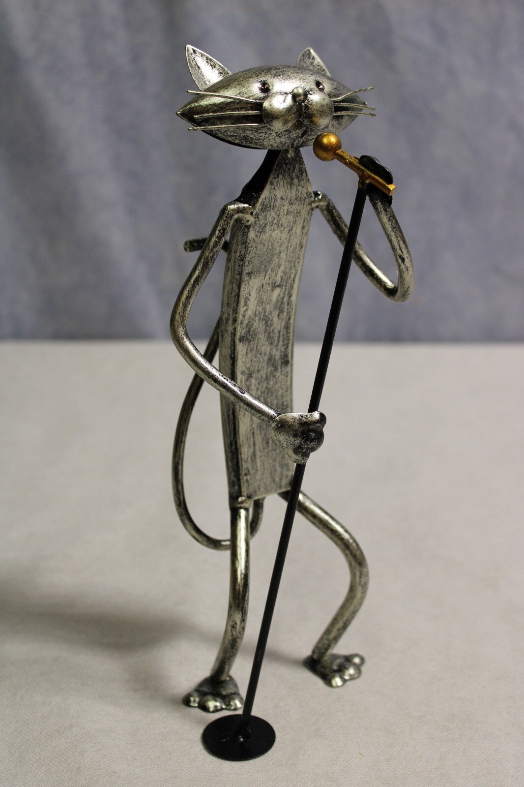 NEW Cat Metal Sculpture, Vocal Musical Instrument