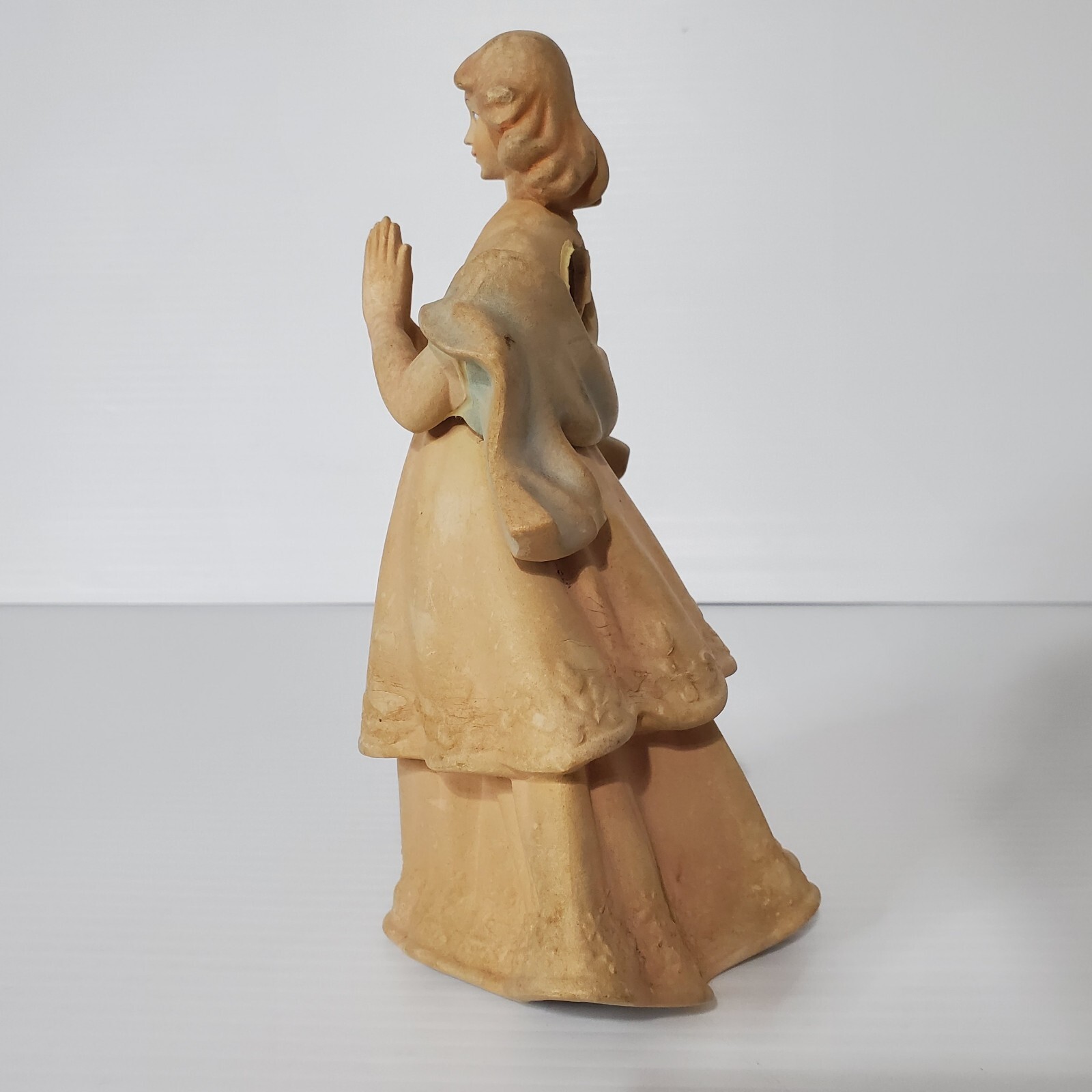 Vintage Figurine Guardian Angle Praying Women Girl Sculpture Decor