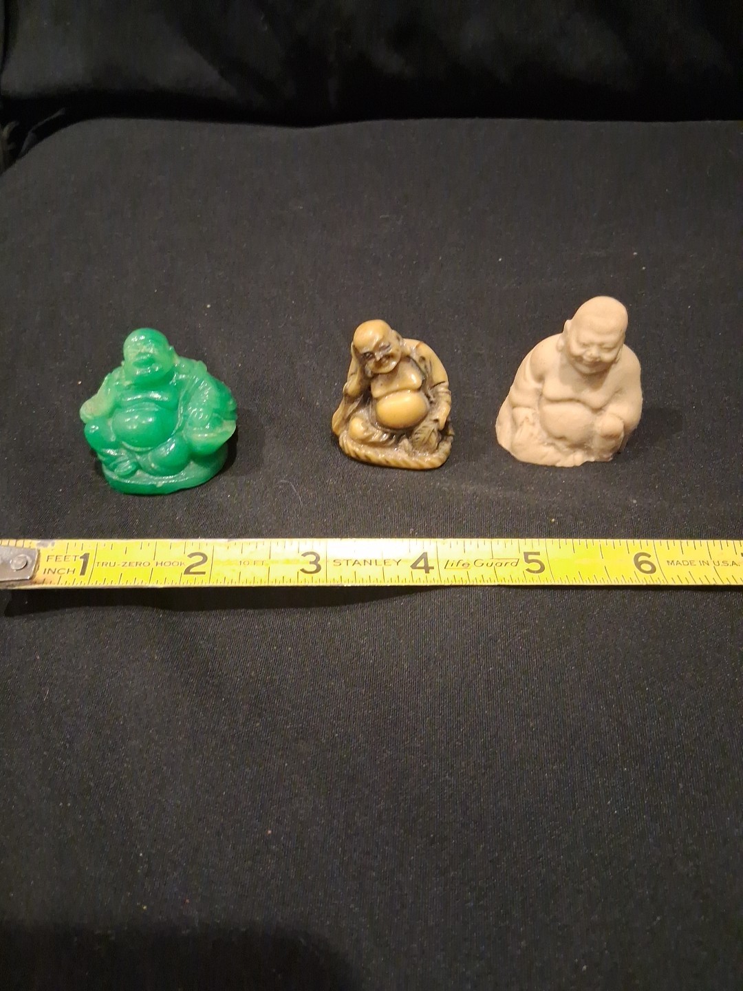 Set Of 3 Miniture Faux Stone Buddas