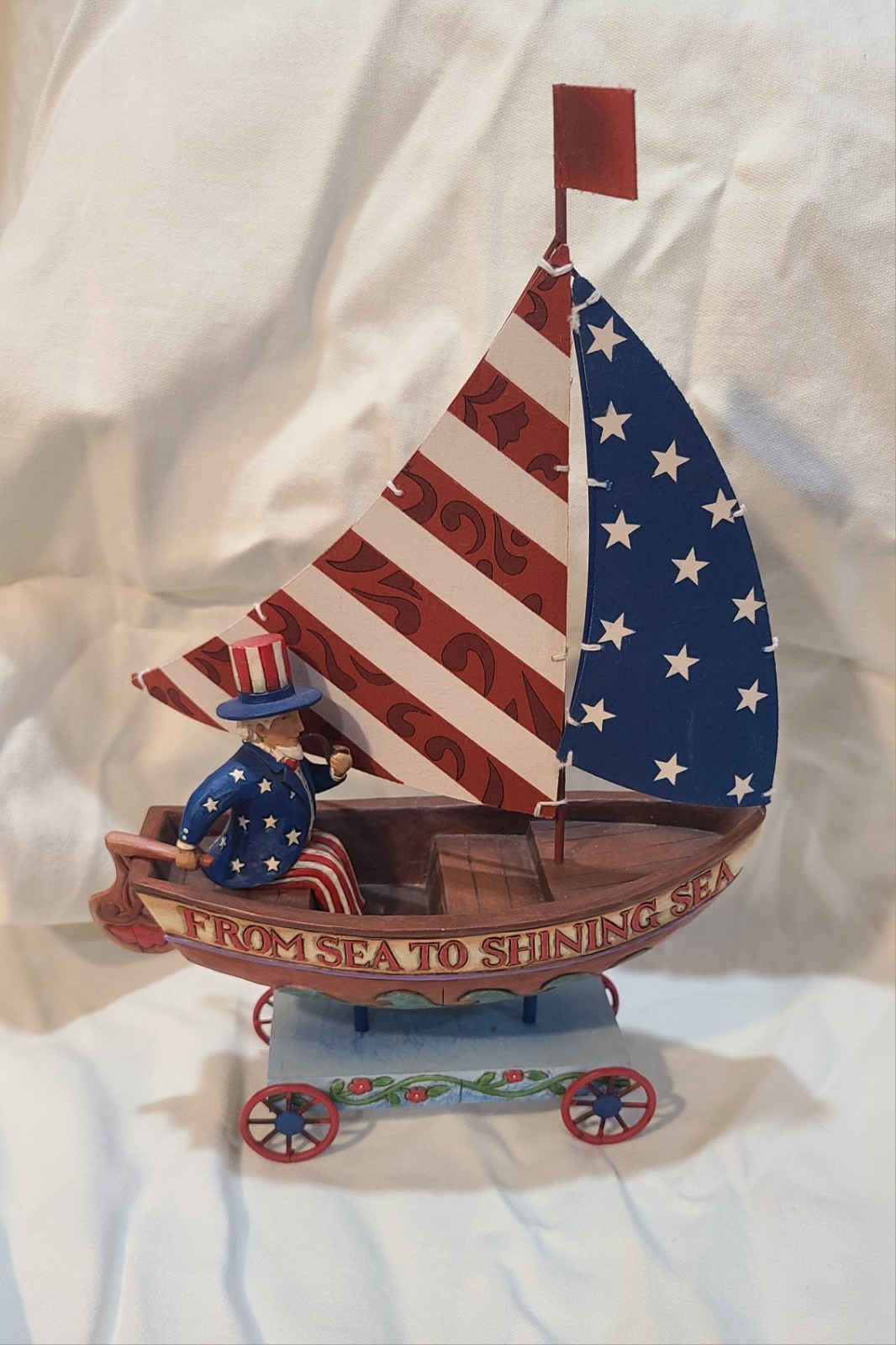 Jim Shore Keep Freedom Afloat 2007 Heartwood Creek From Sea to Shining Sea Boat