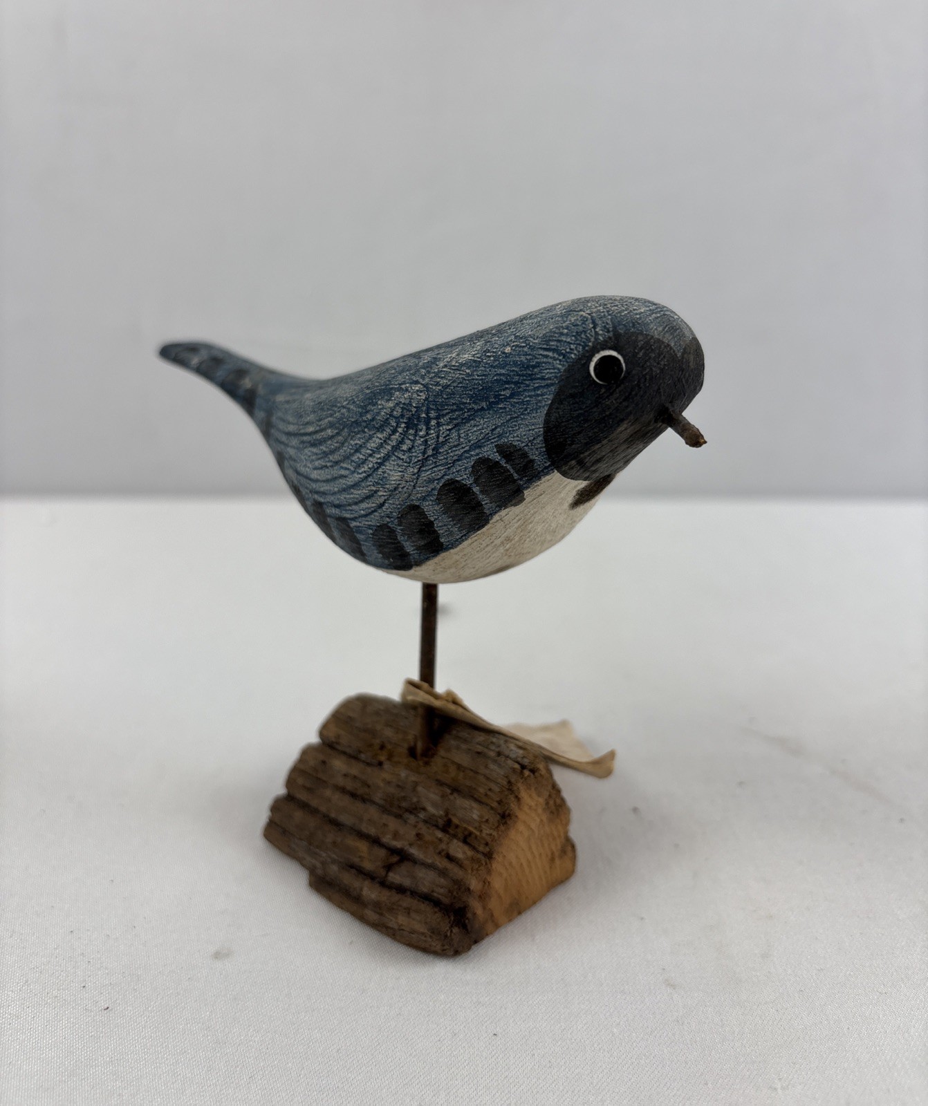 Richard Morgan Wooden Birds With Tags Set Of 5 Hand Painted Figures