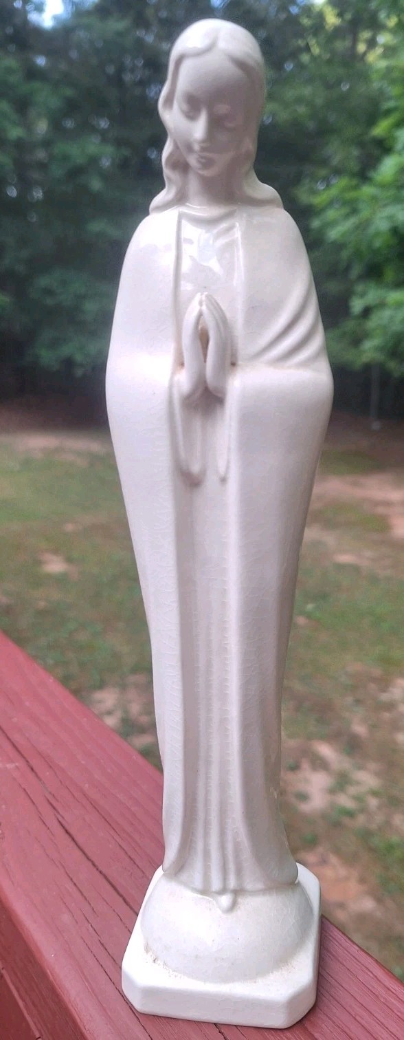 Vintage Hummel 10.3″ Praying Madonna Goebel W. Germany Virgin Mary White Statue