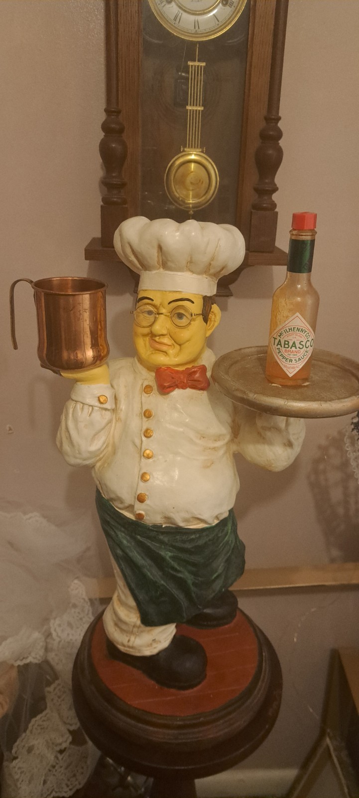 VTG Jolly Italian Chef/ Statue 25″ Tall Welcome To Your Bristol Or Restaurant
