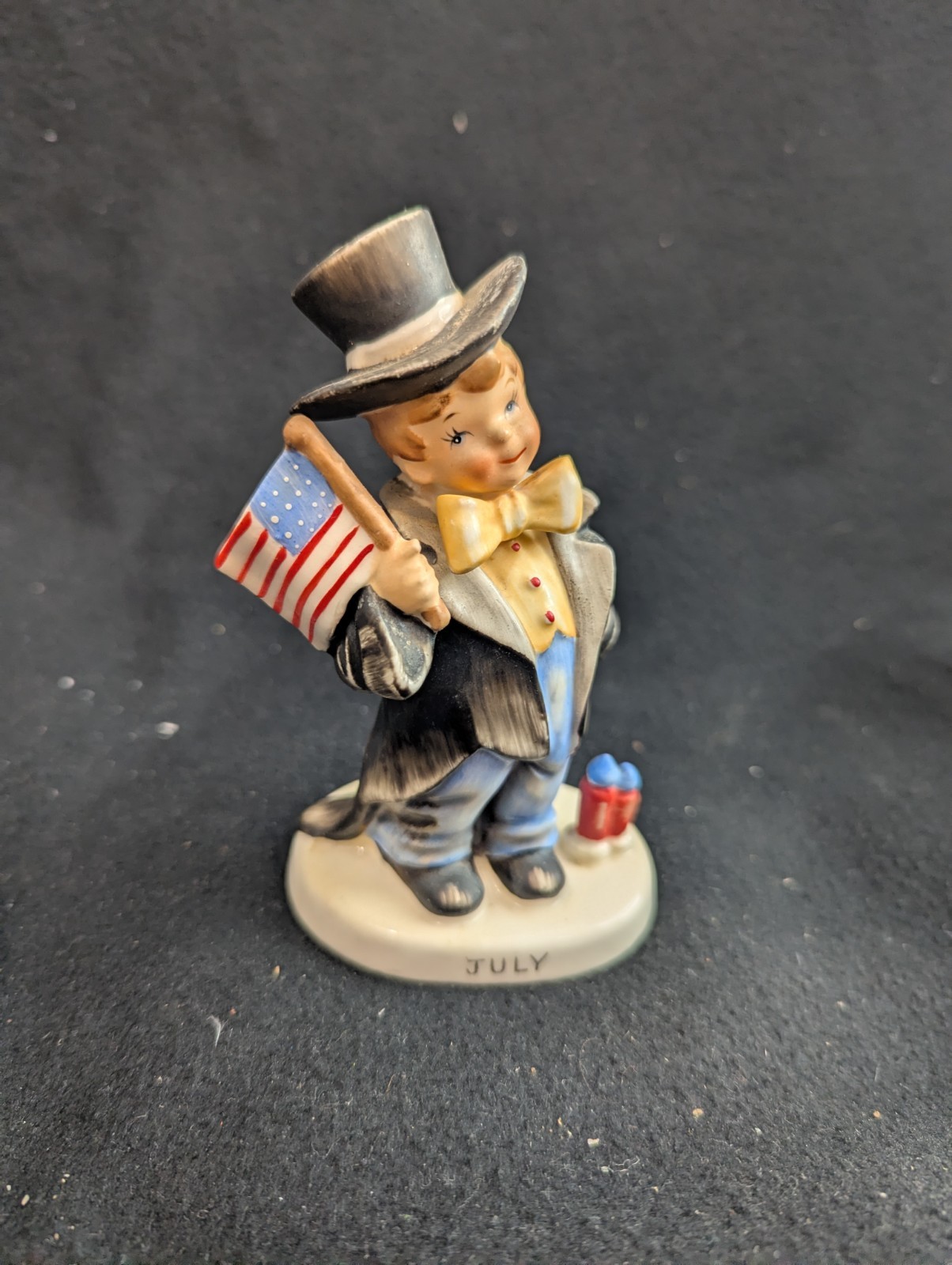 Vintage Lefton – July 4th Calendar boy with flag – *1 owner Japan 1960’s