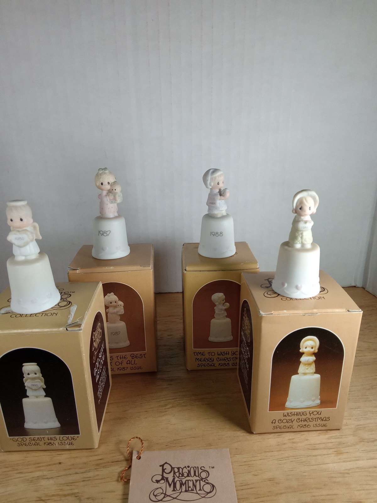 Precious Moments Thimble Figurines (Lot of 4) 1985,1986,1987and1988