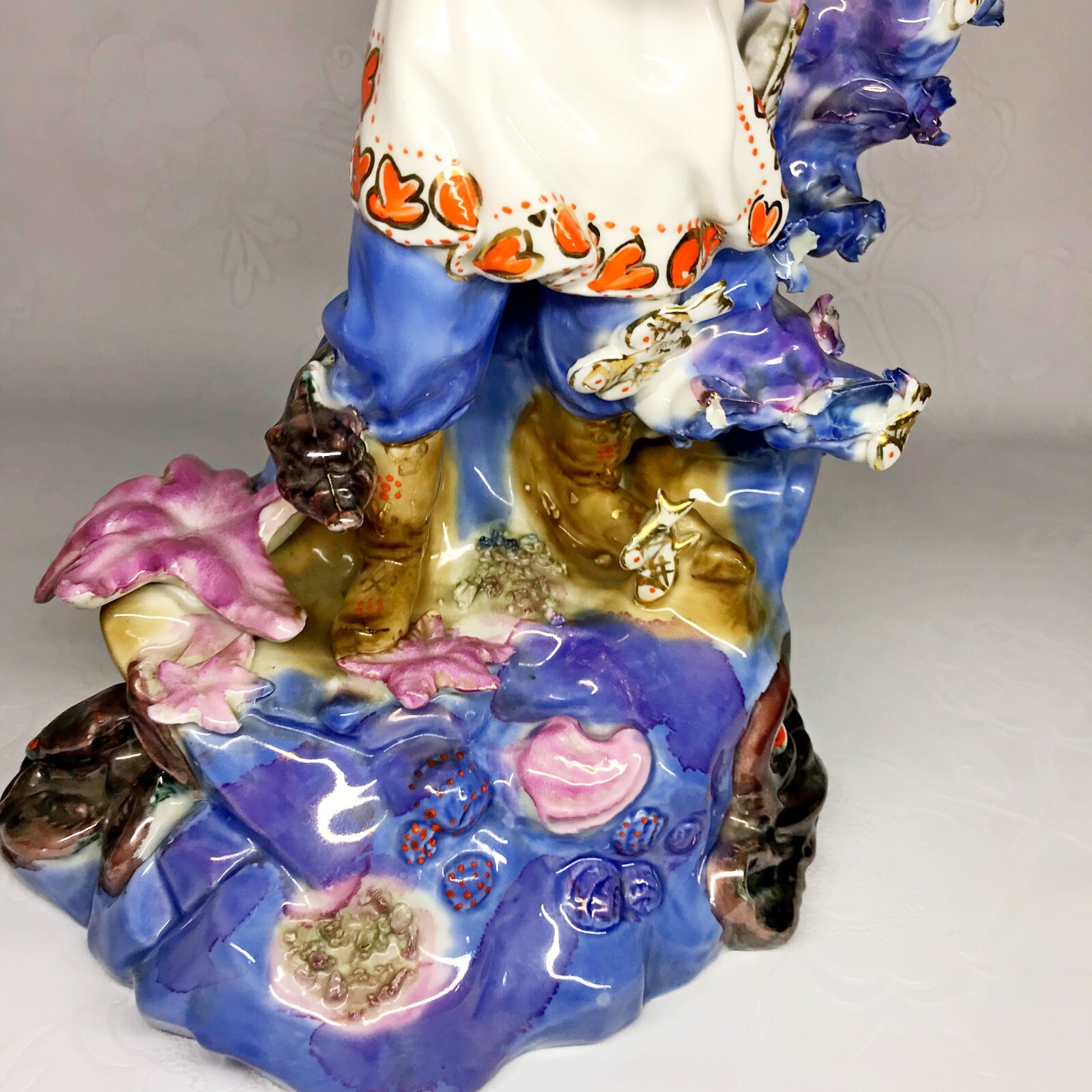 Porcelain figurine Sadko 12 inch soviet vintage statuette USSR Ukraine Kyiv