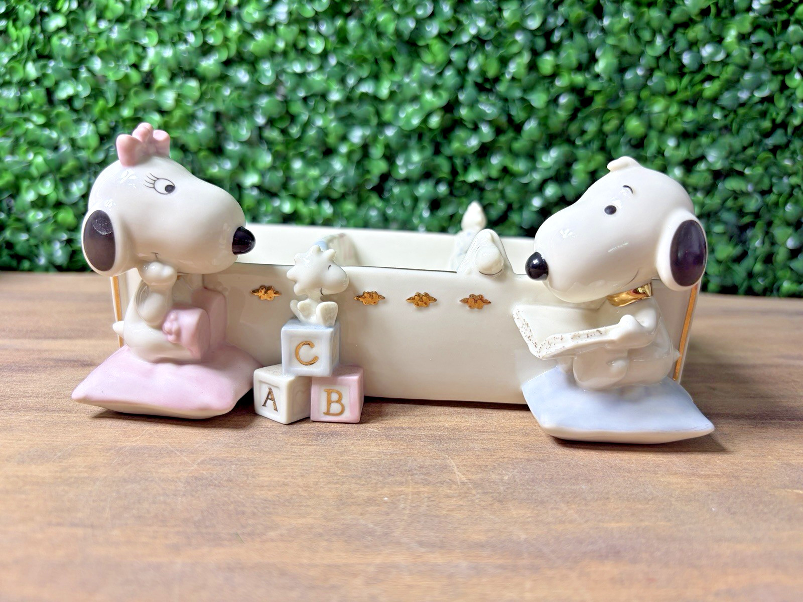 Lenox Baby Snoopy & Woodstock Divided Baby Bowl Dish Trinket