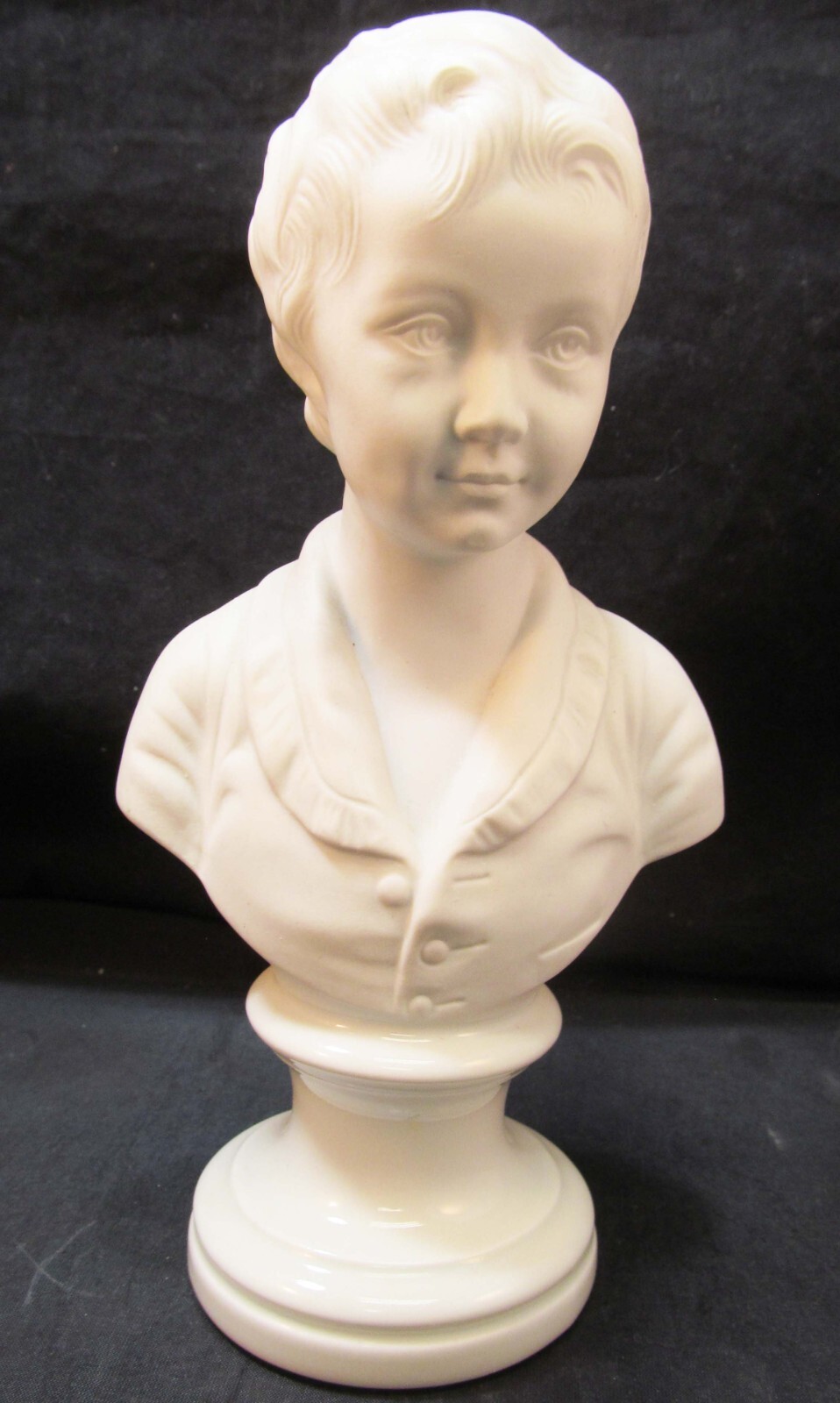 EHI VINTAGE LIMOGES FRANCE PORCELAIN BUST OF YOUNG BOY 7 1/2″ TALL