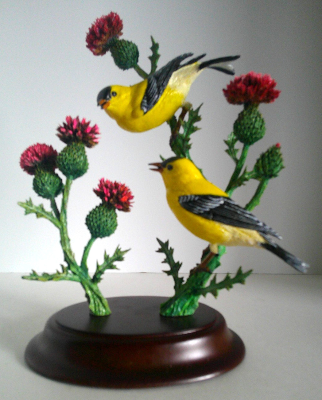 Danbury Mint – SUMMER SPLENDOR – Bob Guge -BRAND NEW – Goldfinches