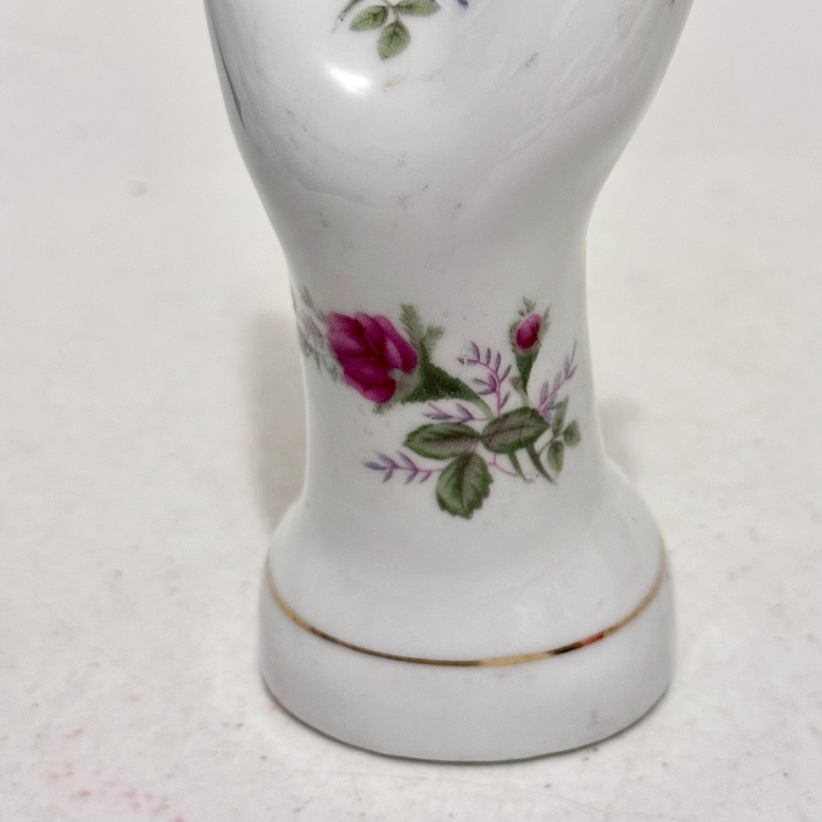 Vtg Porcelain Lady’s Hand Figurine Floral Rose Chic Vanity Jewelry Stand 8″