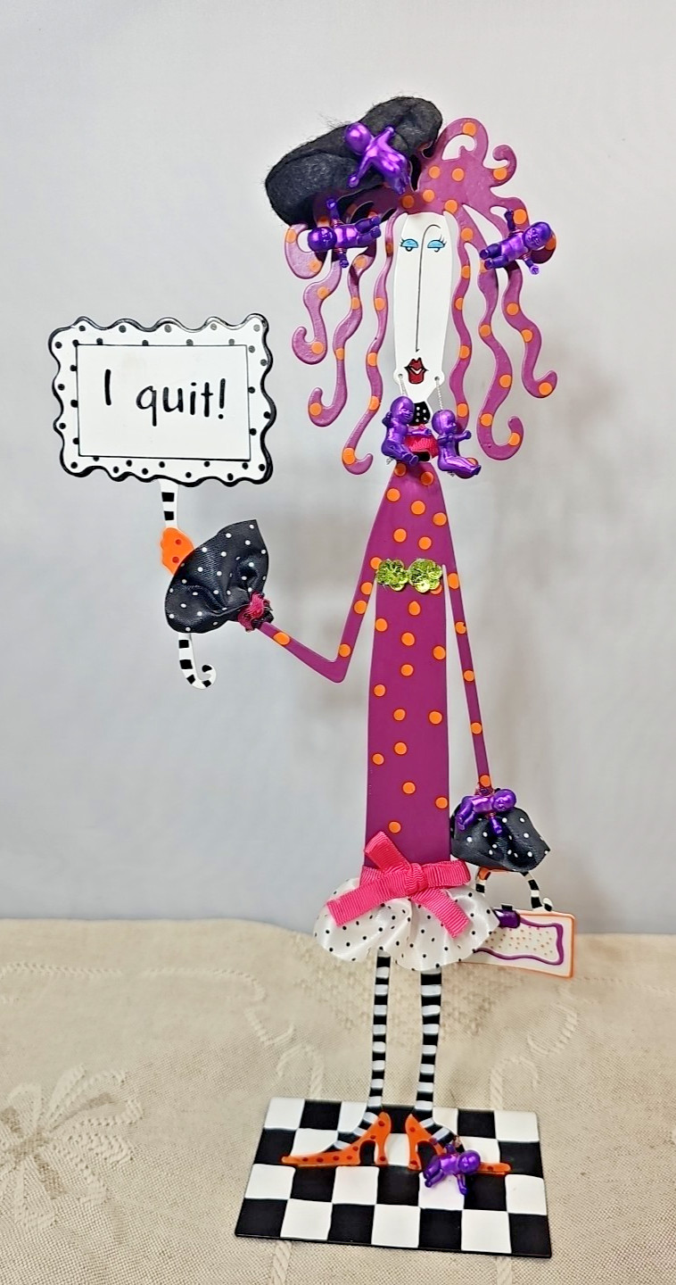 VTG Dolly Mama’s by Joey Inc Silvestri “I Quit!” Mom Figurine Statue Retro Decor