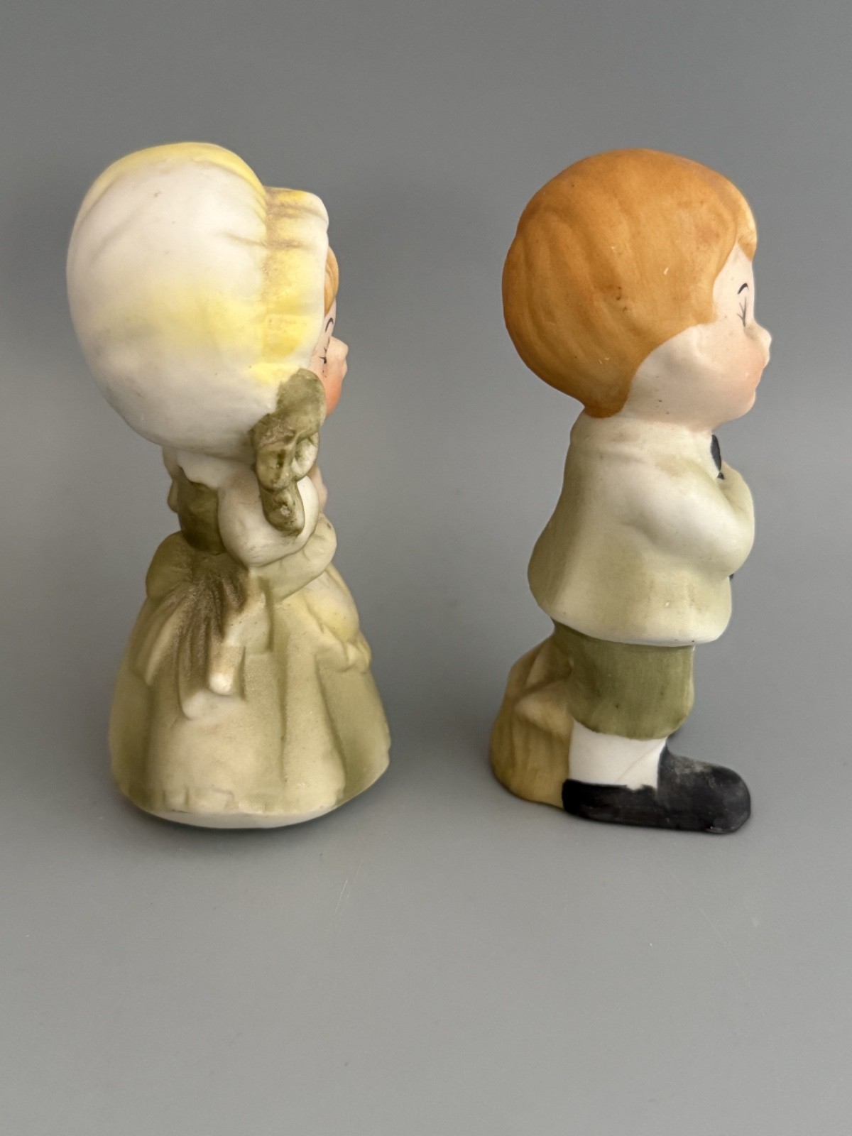 Boy and Girl Shamrock/ St. Patricks Day Figurines Pair