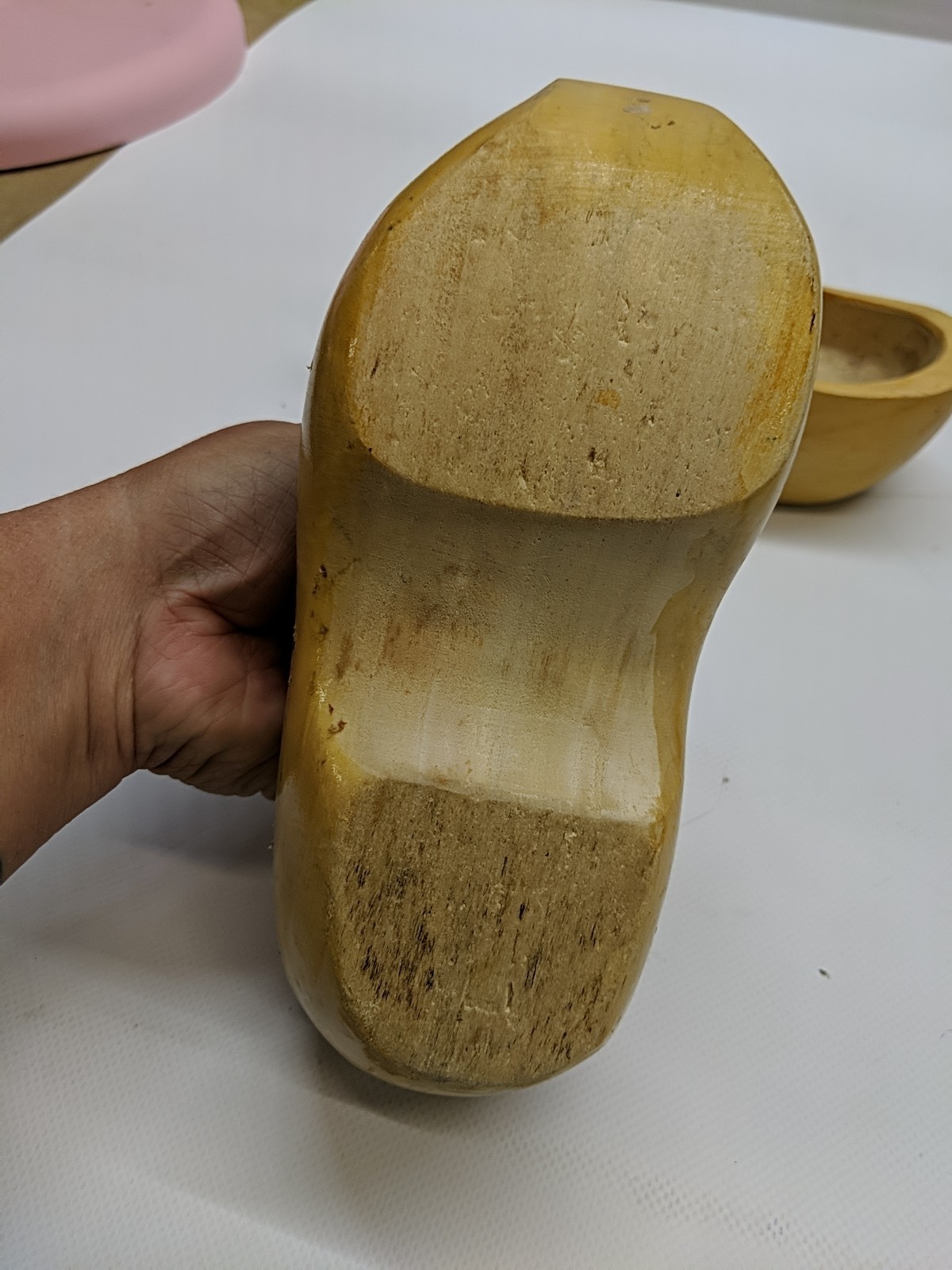 Dutch Wooden Clogs Hand Carved Shoes Approx Kids 3.5 Size