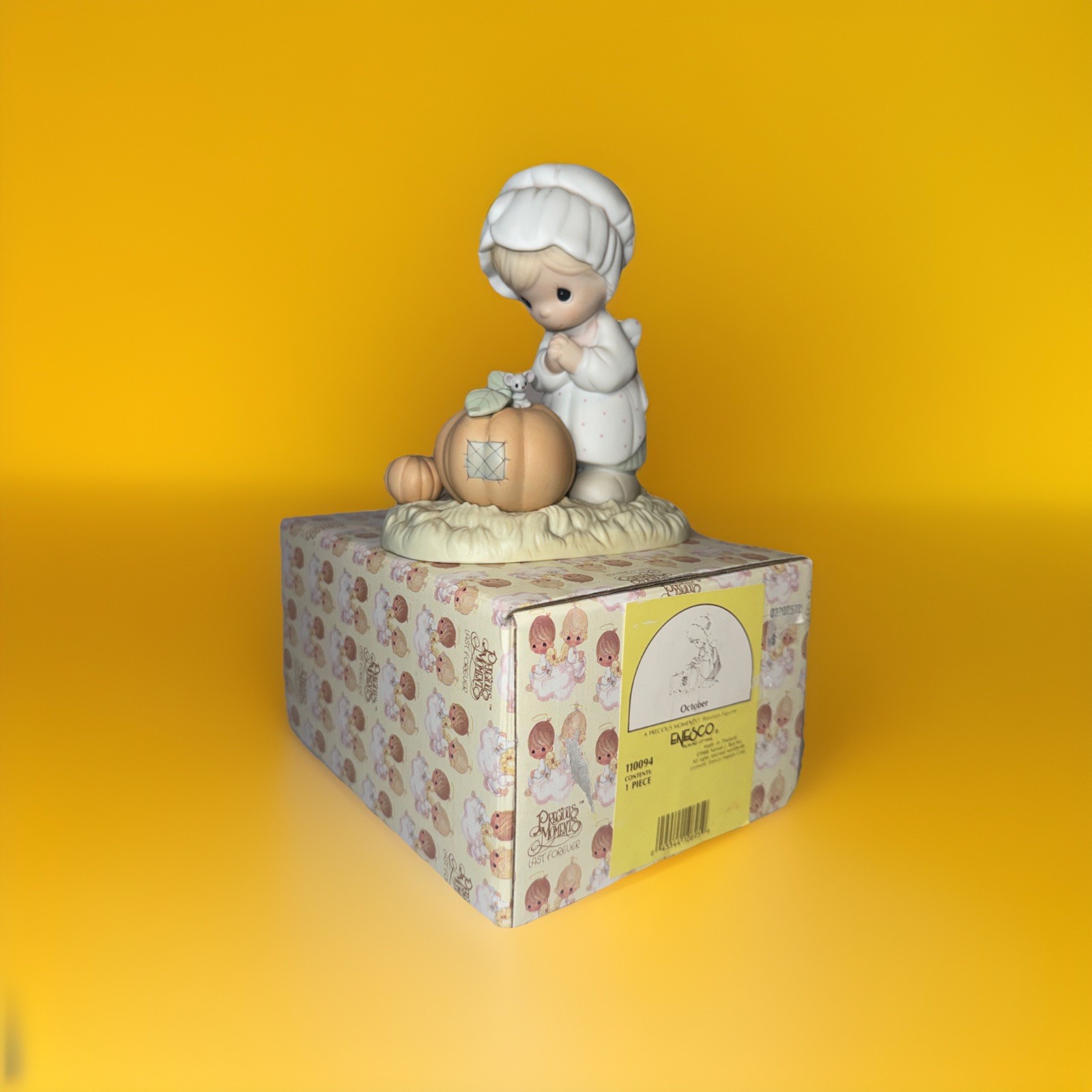 VTG 88’ ENESCO Precious Moments Figurine “October” 1988 Original Box 110094