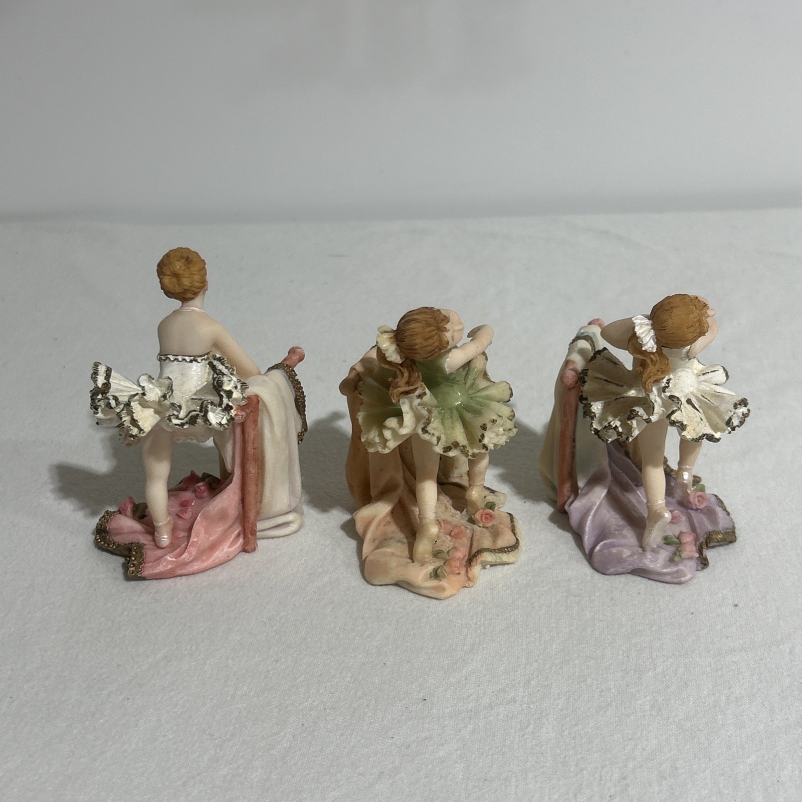 VTG Turtle king SET OF 3 DIFFERENT DANCING BALLERINA 4″ FIGURINES