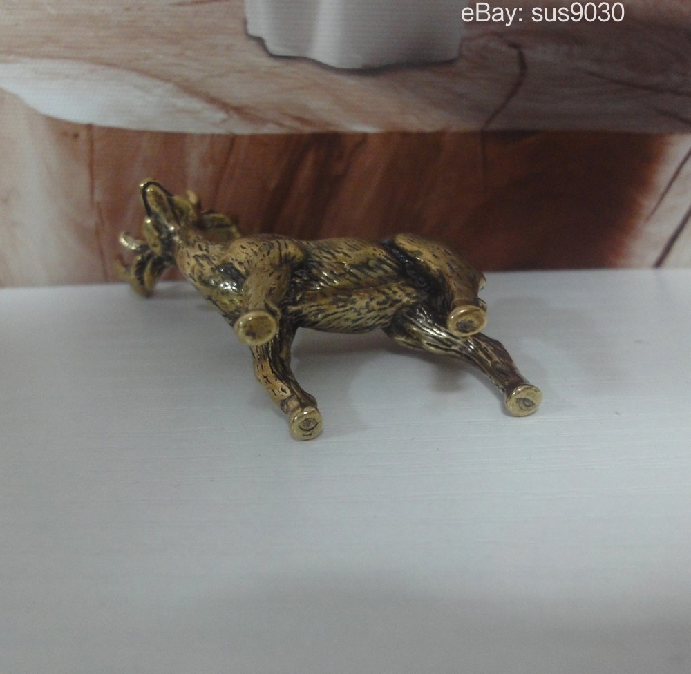 Solid Brass Deer Statue: Home Decor Sculpture