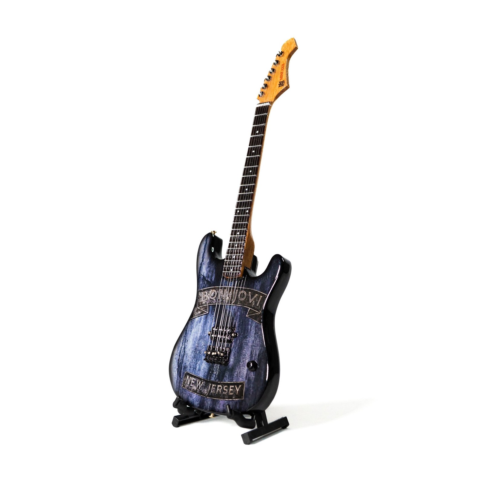 The Mini Axe Bon Jovi “New Jersey” 10” Wooden Mini Miniature Guitar Replica