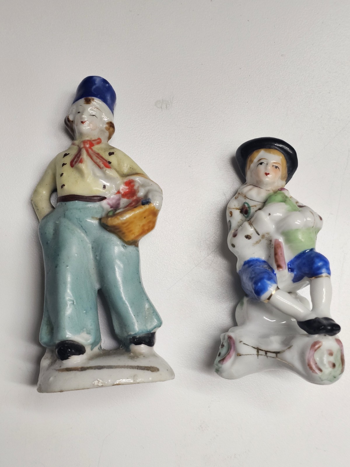 2 Vintage Porcelain Colonial Figures Japan
