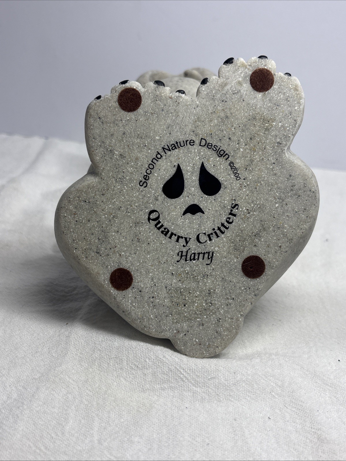 Quarry Critters Stone Harry Hippo-2000-Sculpture Second Nature Design-6”tall