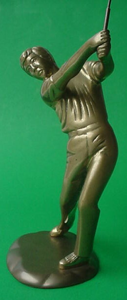 Brass Golfer Removable Club Statue Starting Lineup Arnold Palmer w/card