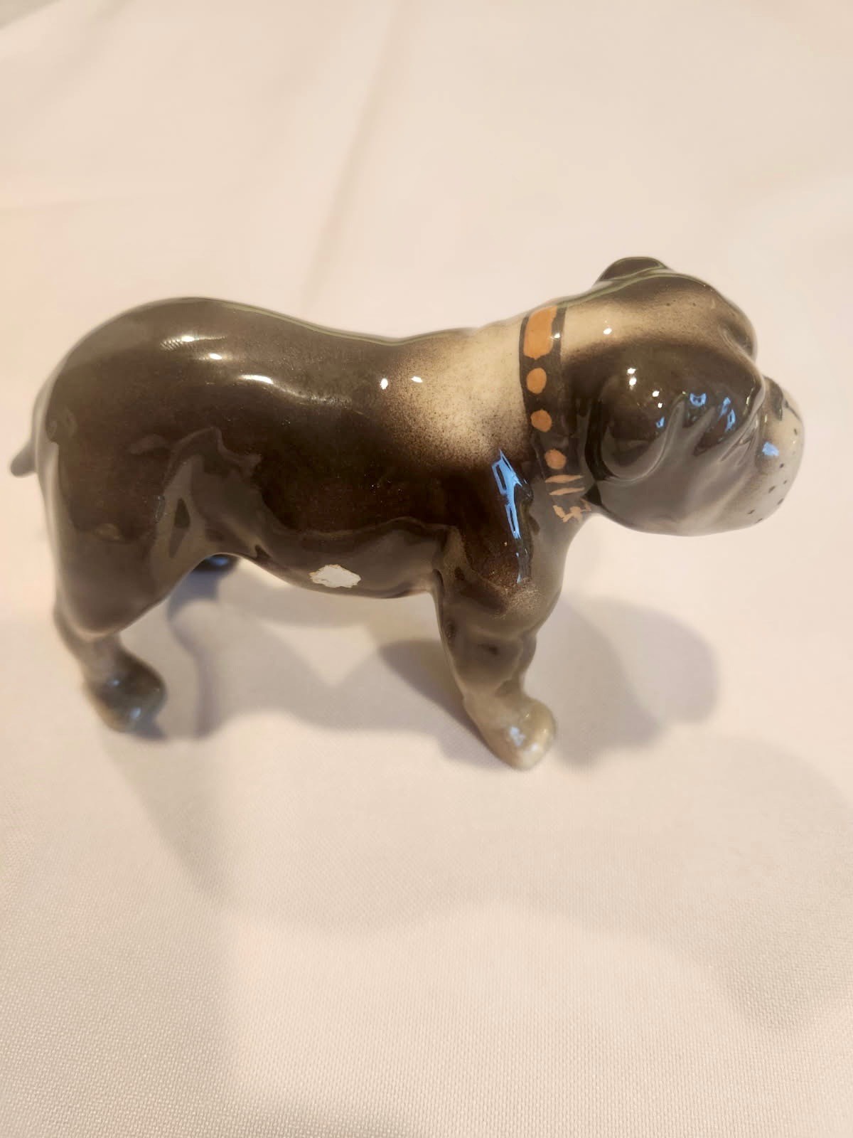 vintage ceramic dog statue sculpture