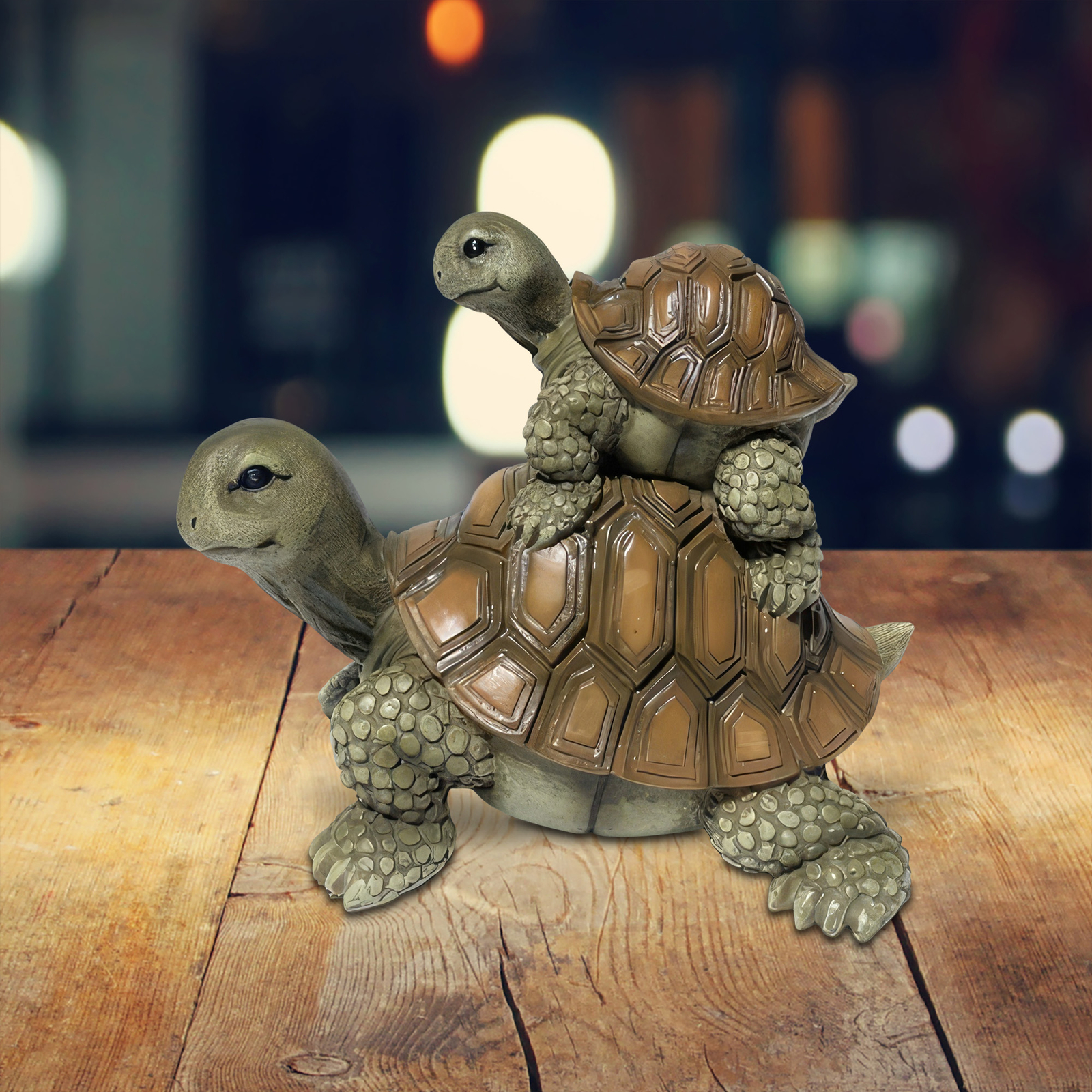 6.5″W Tortoise with Baby Figurine Ornament Home Decor Unique Gift