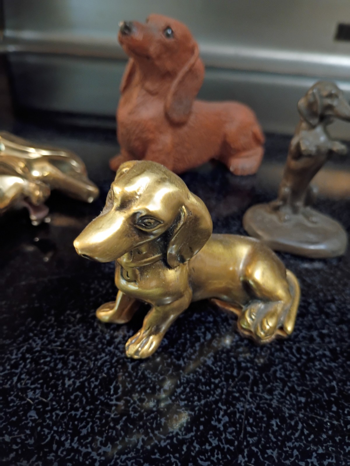 Dog Figurines Bronze, Brass Jennings Brothers , Made In England Rare 1960’s Lot