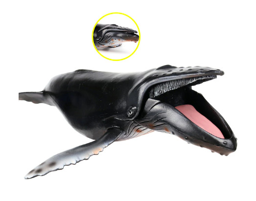 28cm Black Humpback Whale PVC Toy Fish Ocean Sea Animal Figure Doll Kids Gift