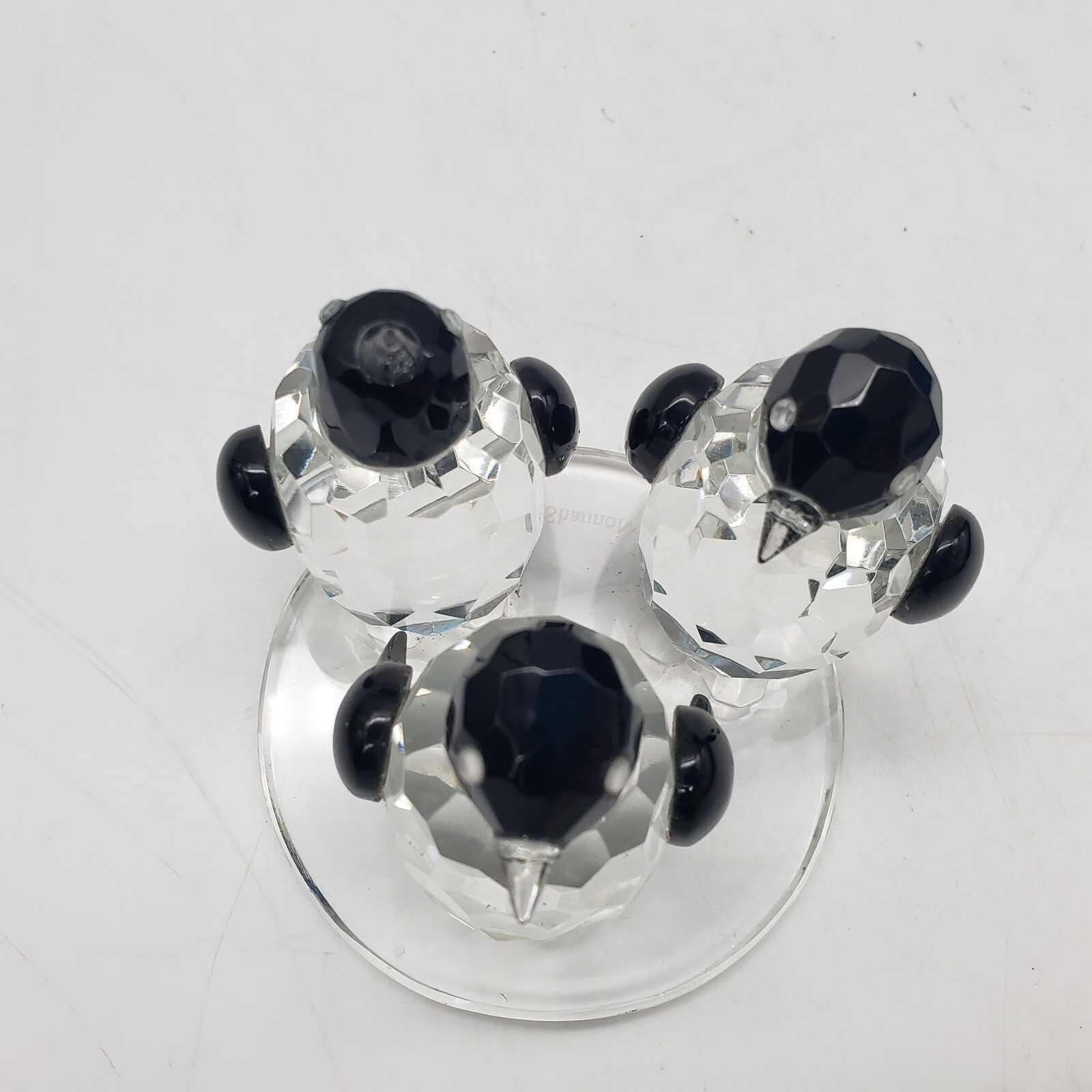 3 Penguins Shannon Crystal Figurine Black Clear Crystal 2.75″ T