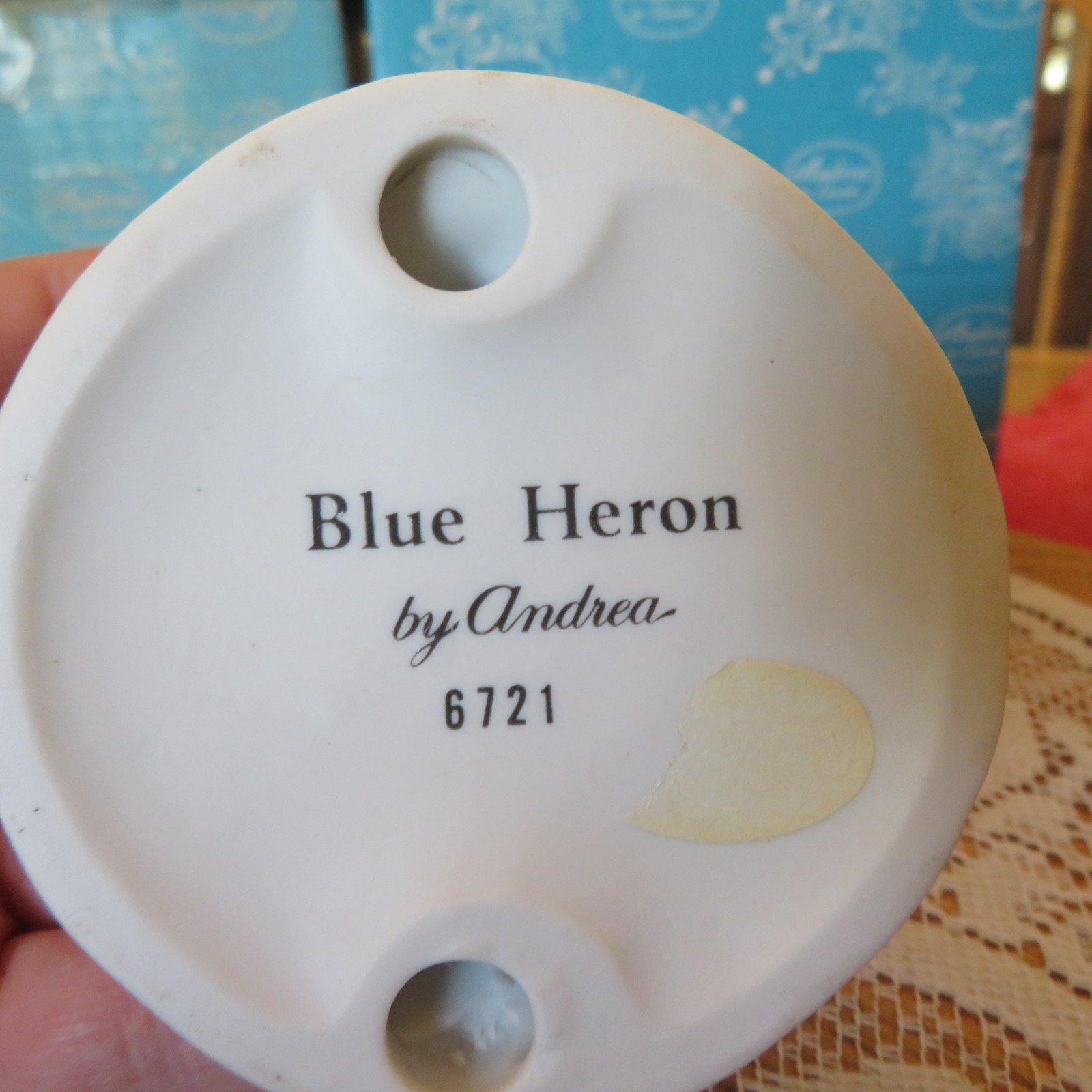 ANDREA BY SADEK BLUE HERON #6721 RARE (repaired) Made in Japan