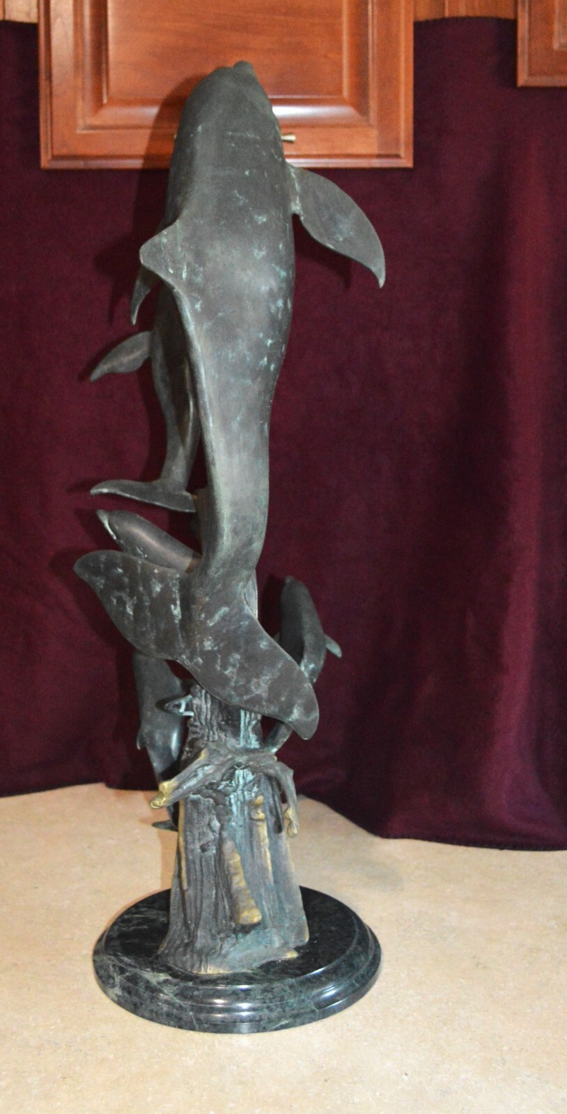 “Majestic Dolphin Quintet” Sculpture San Pacific International SPI 32-1/2″
