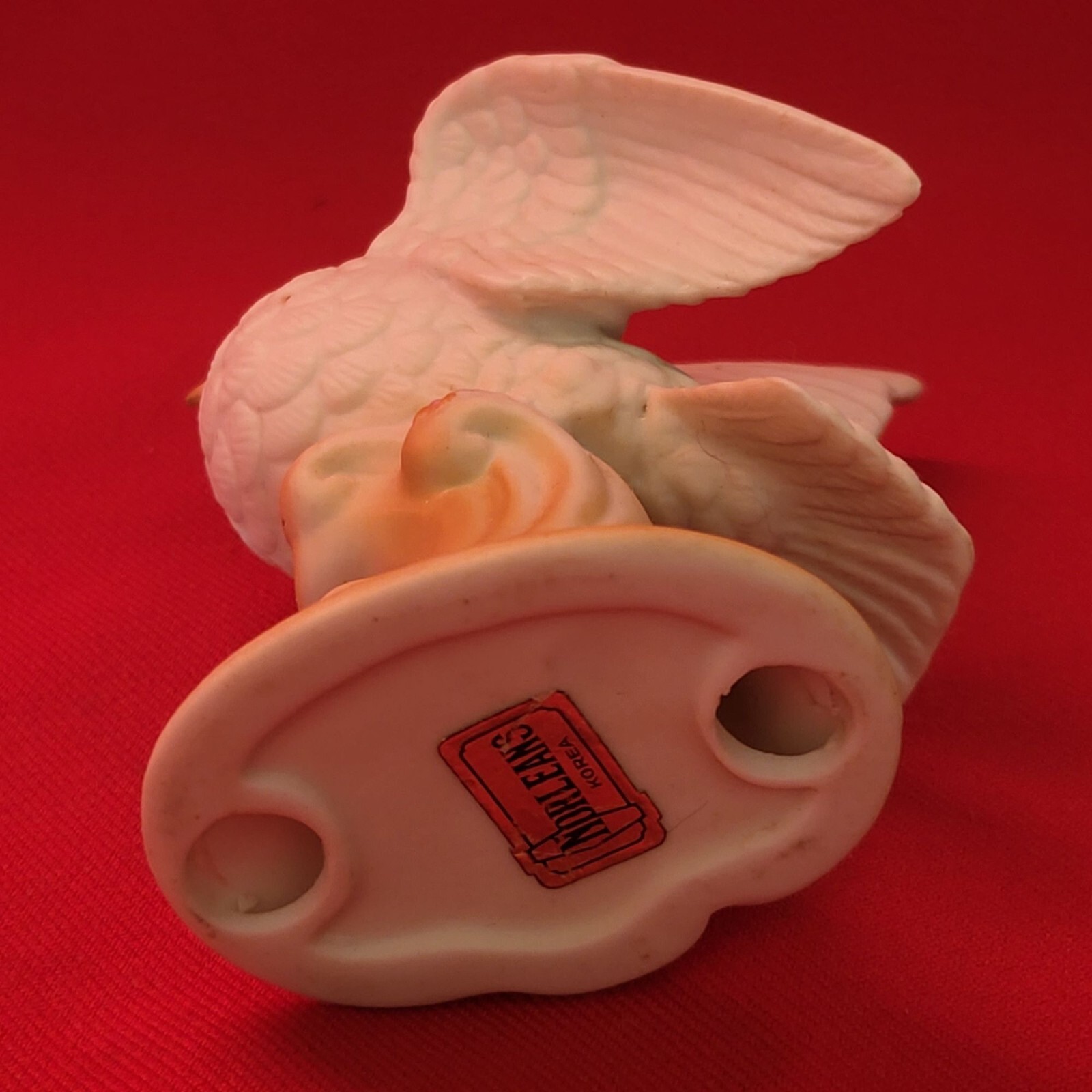 VTG Norleans Korea Bisque White Dove Bird Figurine Decor