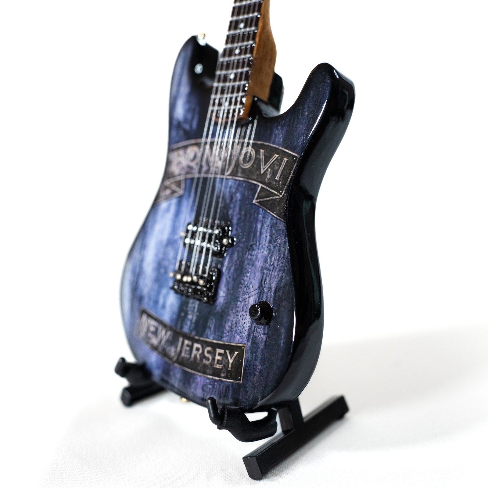 The Mini Axe Bon Jovi “New Jersey” 10” Wooden Mini Miniature Guitar Replica
