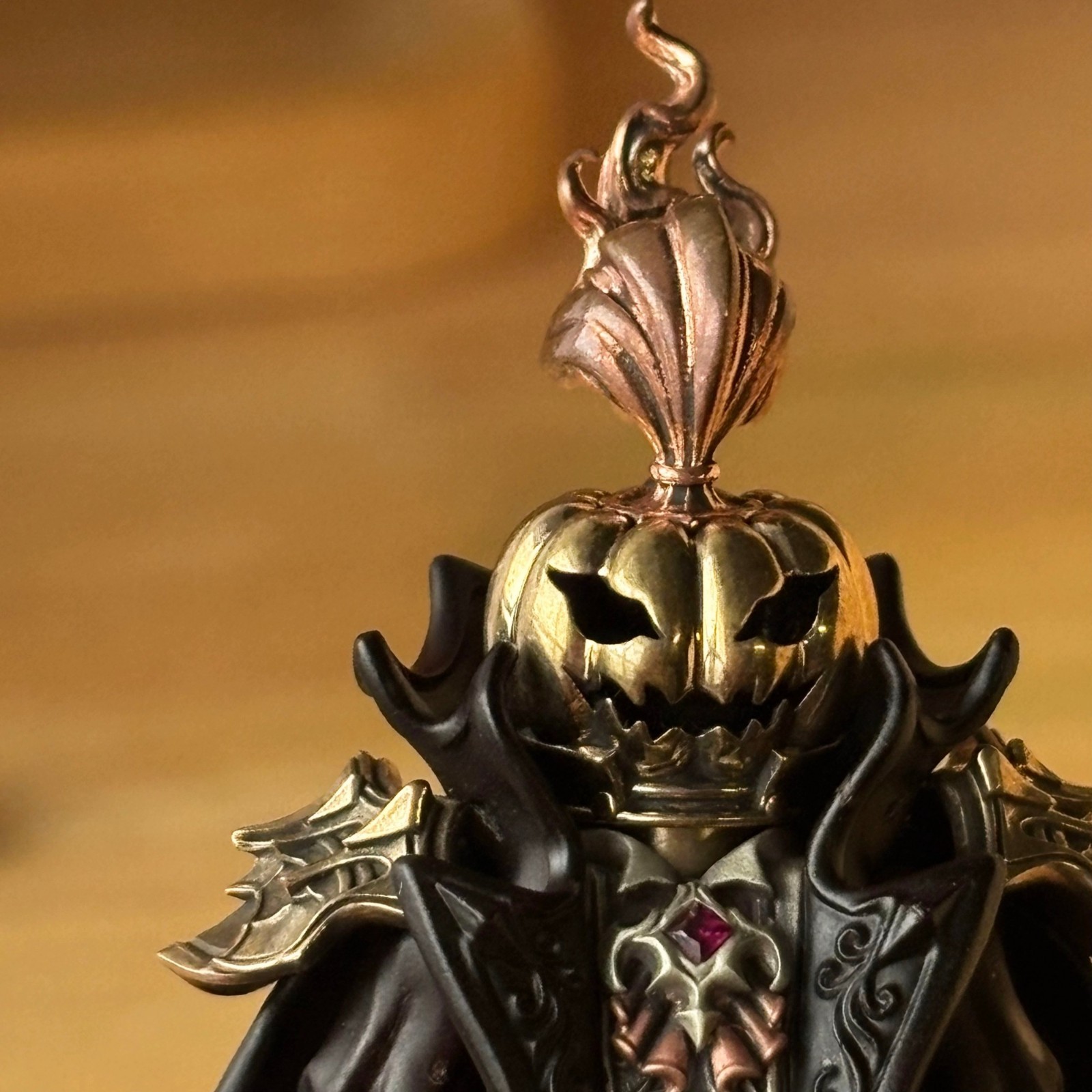 Crimson Vampire Figurine Hand-Finished Metal Bronze Gothic Magnetic Dracula