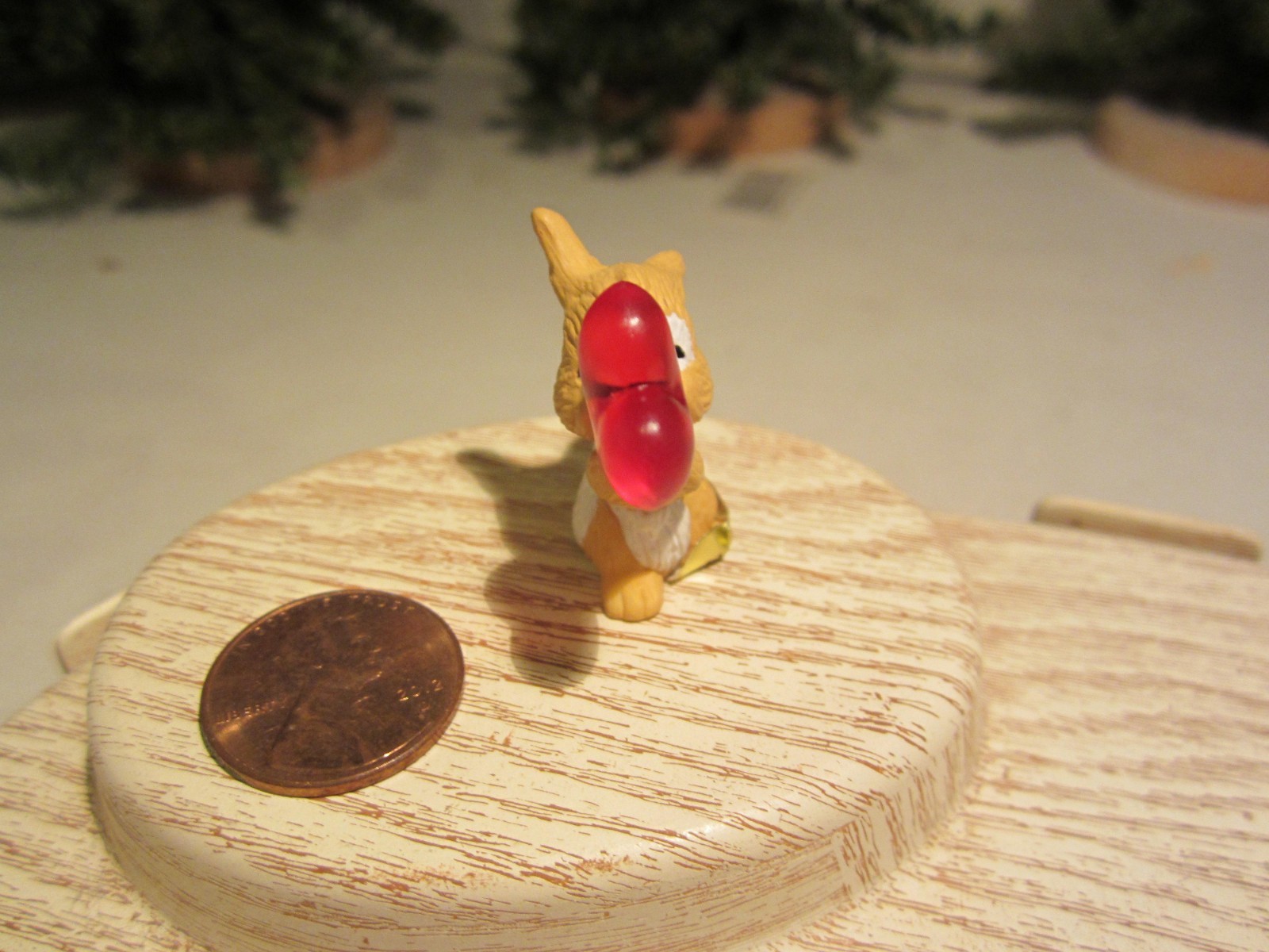 NEW VTG HALLMARK MERRY MINIATURES VALENTINE’S HEART BALLOON SPOTTED PUPPY DOG