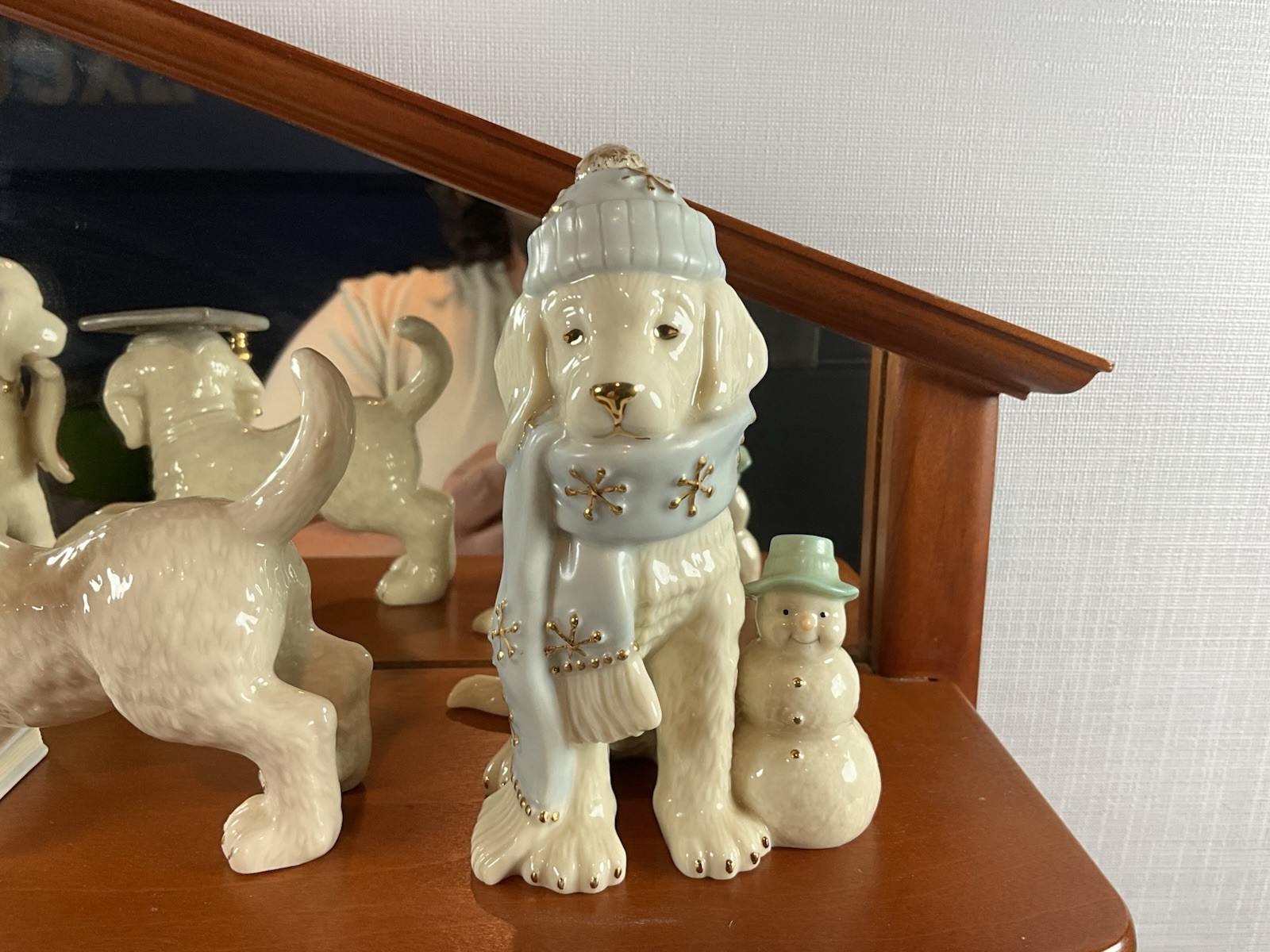 Lenox Golden Year Of Puppies Collection Complete With Shelf Display Excellent