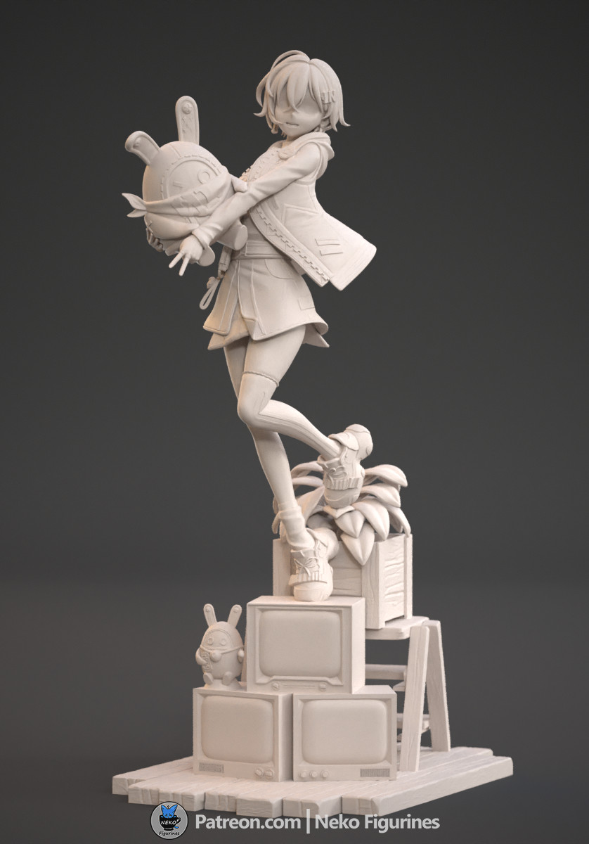 Belle Figurine Zenless Zone Zero Hand Painted Model / DIY Kit 25 pcs