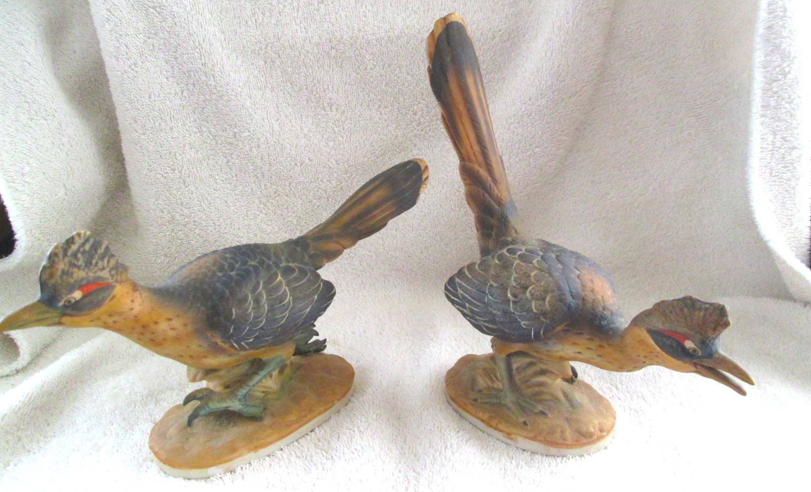 Pair of Porcelain Road Runners /LEFTON China 3209 KW 3209 / Hand Painted / Matte