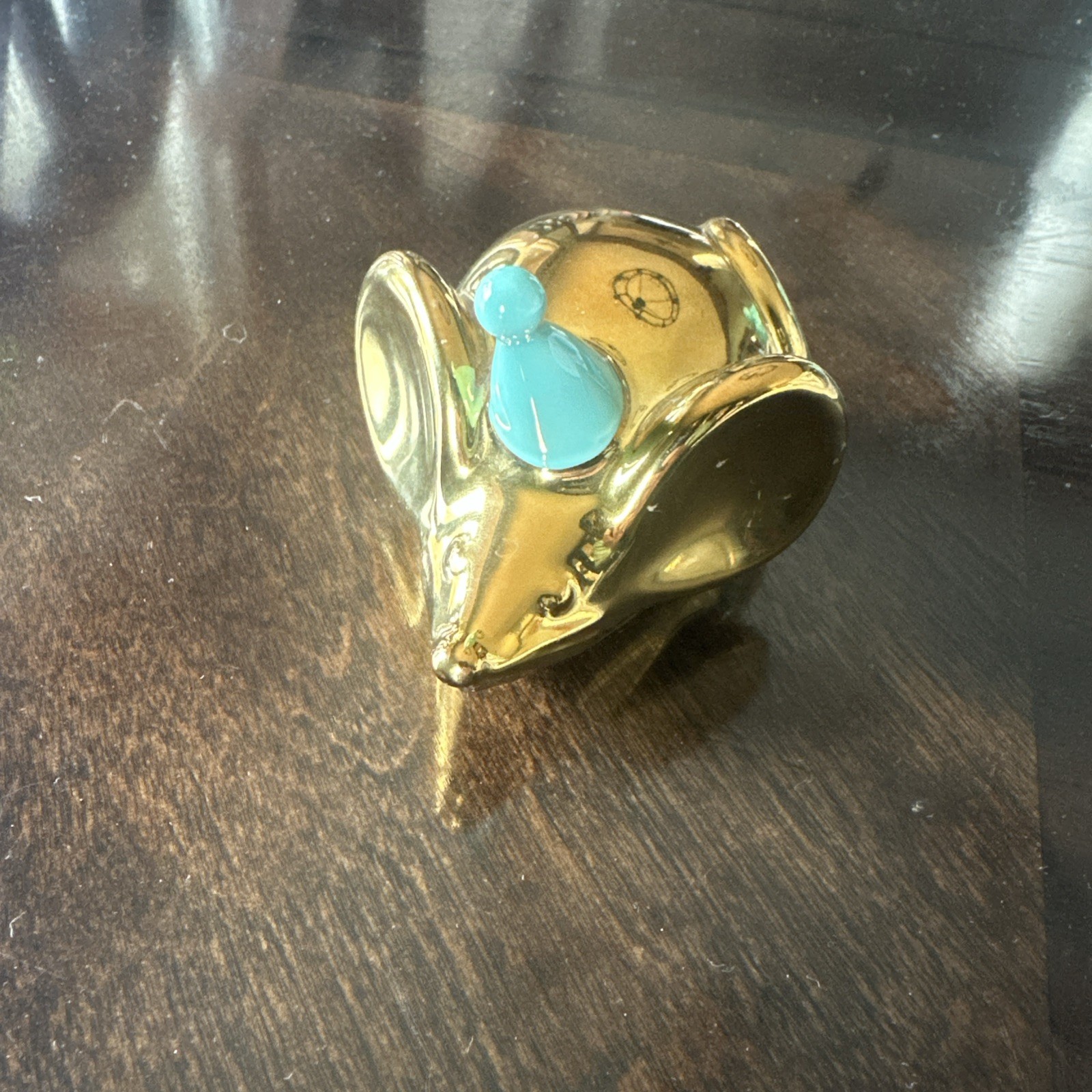 Target – Oh Joy! Metallic Gold Ceramic Mouse Figure w/Teal Birthday Party Hat