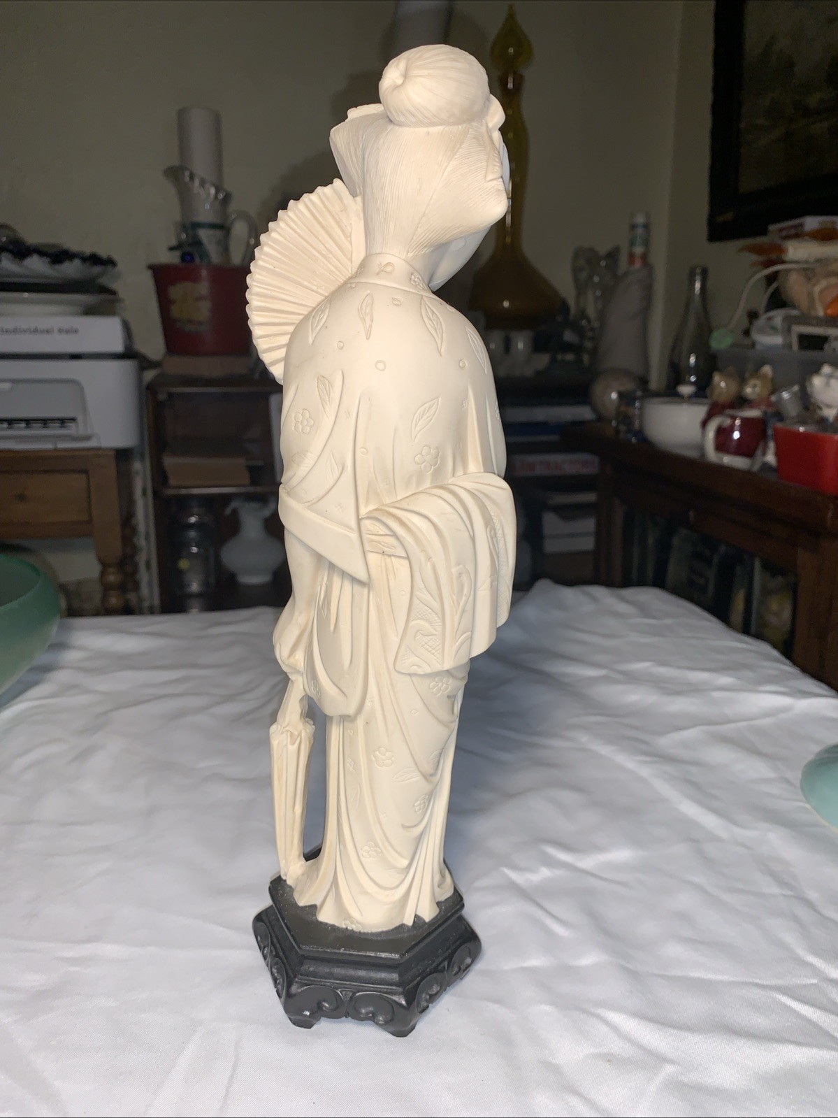 Vintage A.Santini Carved Japanese Geisha Girl 1950’s