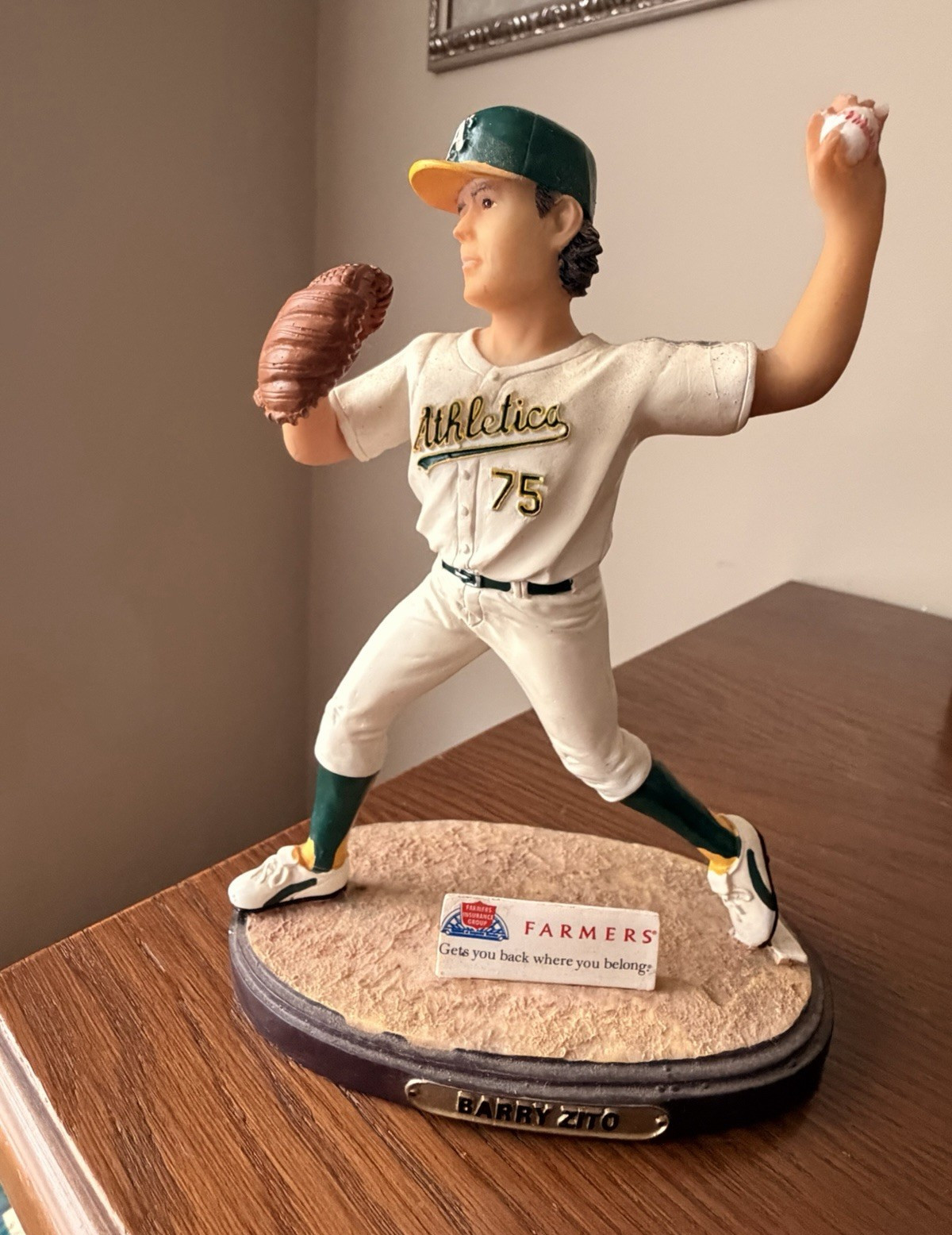 BD&A 2005 Collectors Edition Barry Zito Oakland Athletics Hand Painted Figurine