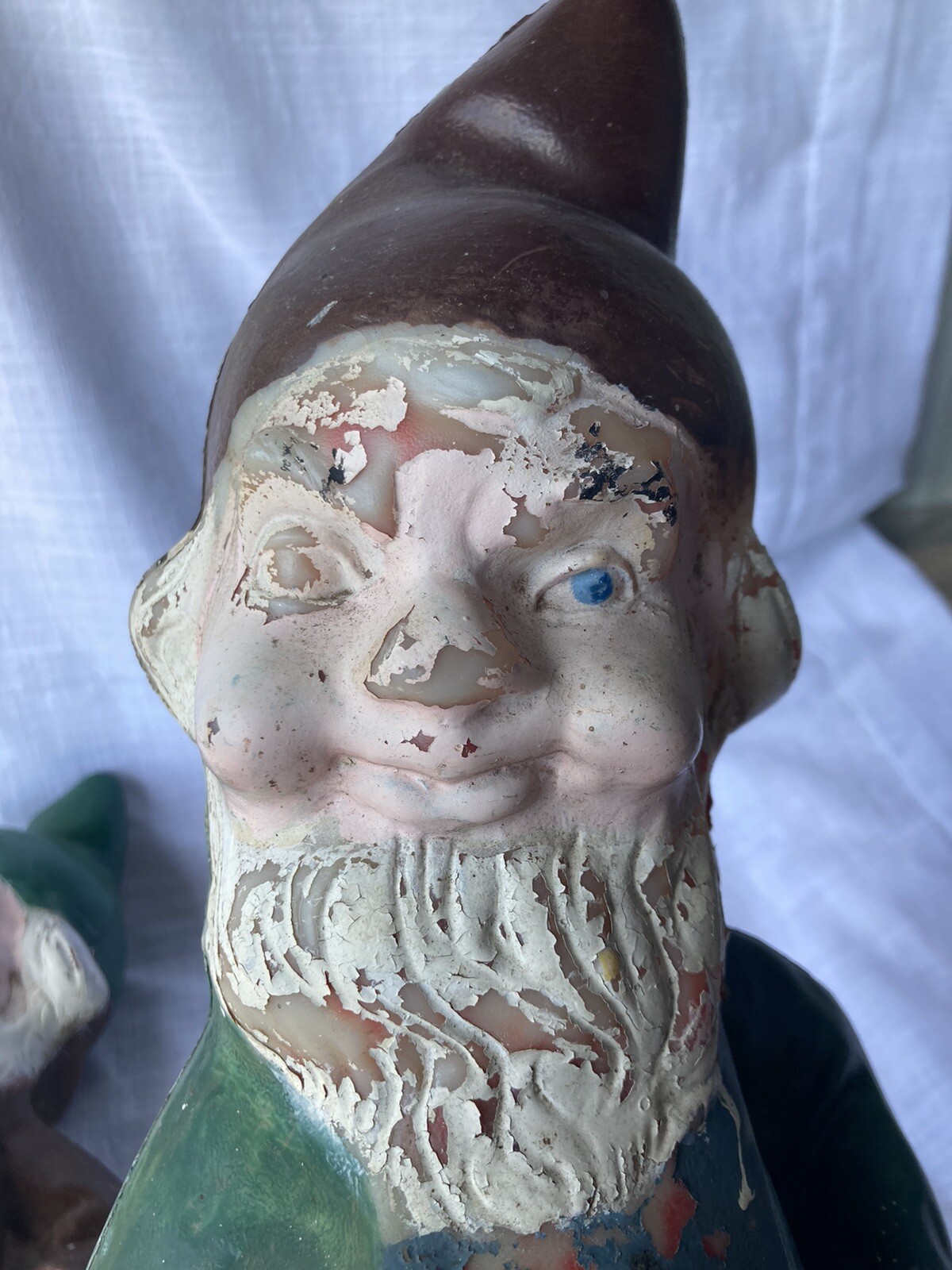 Vintage Vtg Garden Gnomes (2) Blow Mold 1980s 1970s 1960s