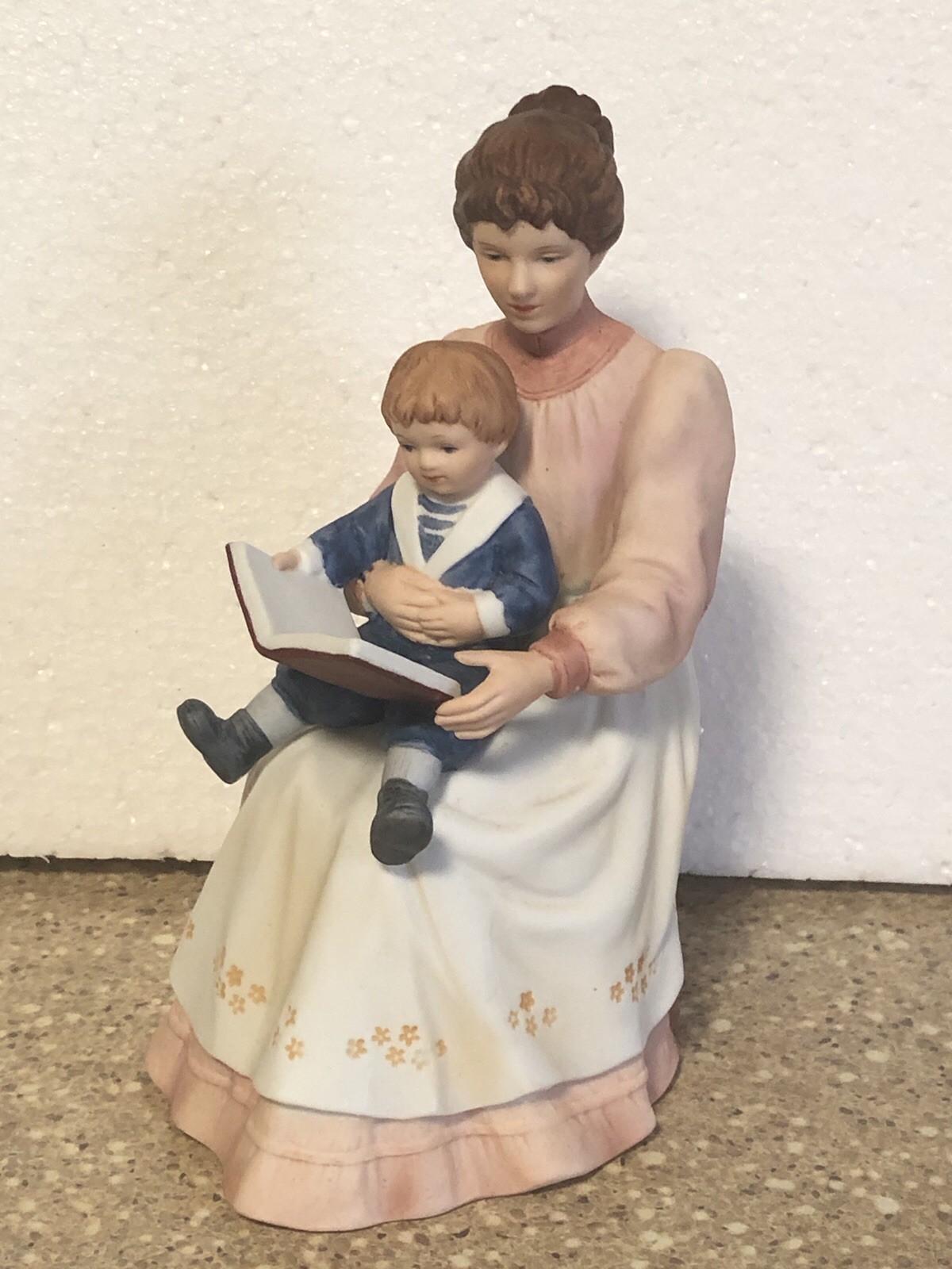 By Homco “ Reading Time” Porcelain Figurine #8858 Vintage