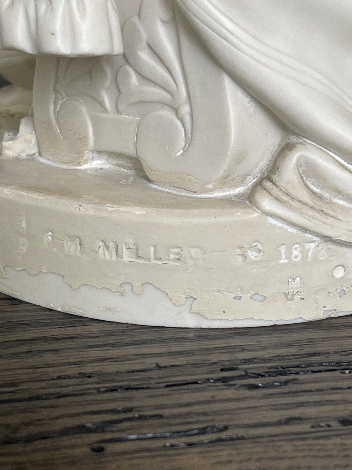 Large Bisque Porcelain Copeland Parian figure of – The Pets or Girl with Rabbit