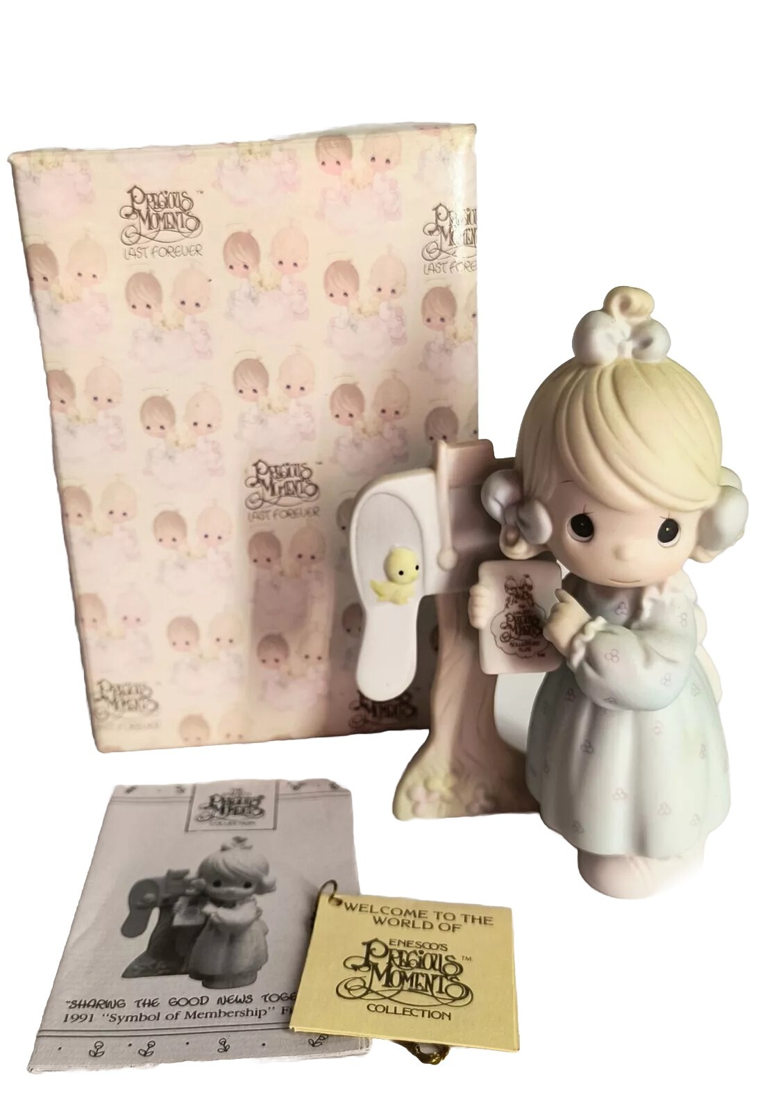Precious Moments “Sharing The Good News Together” Porcelain Girl Figurine