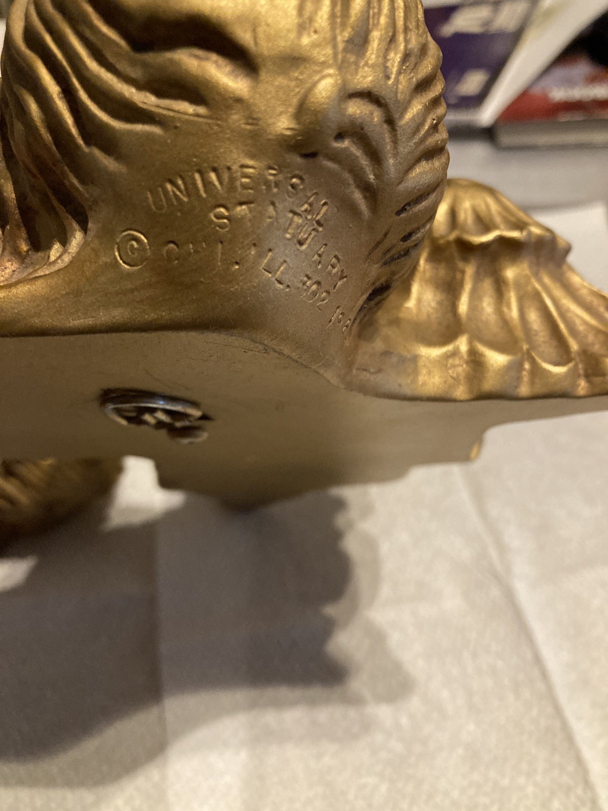Universal Statuary 1965 Musical Gold Cherub Resin Wall Hanging Decor Set of 2