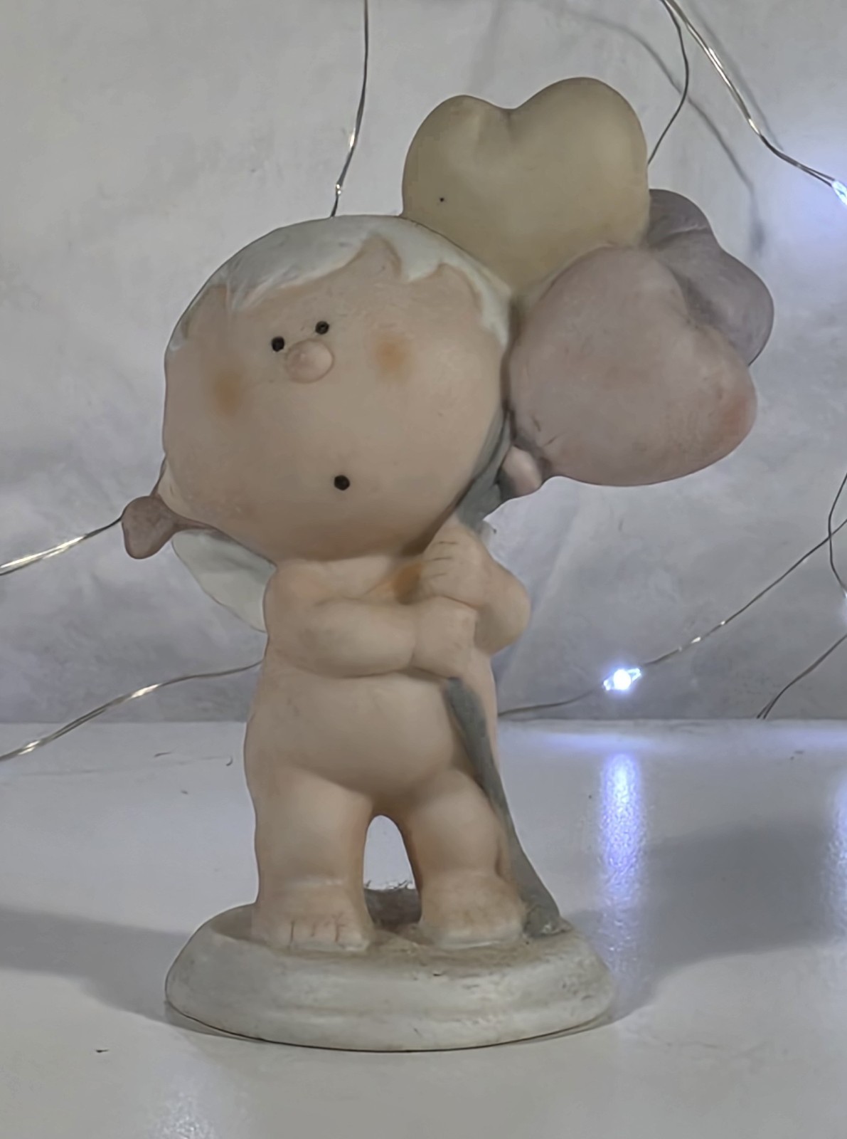 Vintage 1986 Bumpkins Cupid W/Balloon Fabrizio George Angel Cherub Figurine (B1)